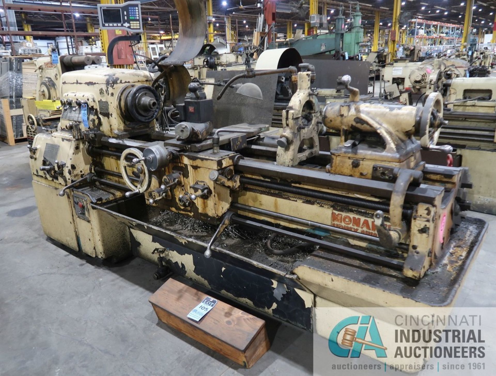 18" X 54" MONARCH GEARED HEAD ENGINE LATHE WITH TAPER S/N 31154, HARDINGE NO. 3 SPEED COLLET CHUCK