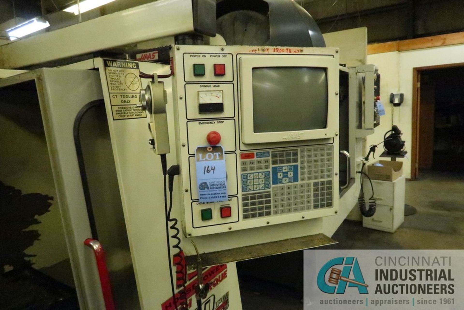 HAAS MODEL VF-2 CNC VERTICAL MACHINING CENTER; S/N 11888, 14" X 36" TABLE, 40 TAPER SPINDLE, 15 HP - Image 7 of 11