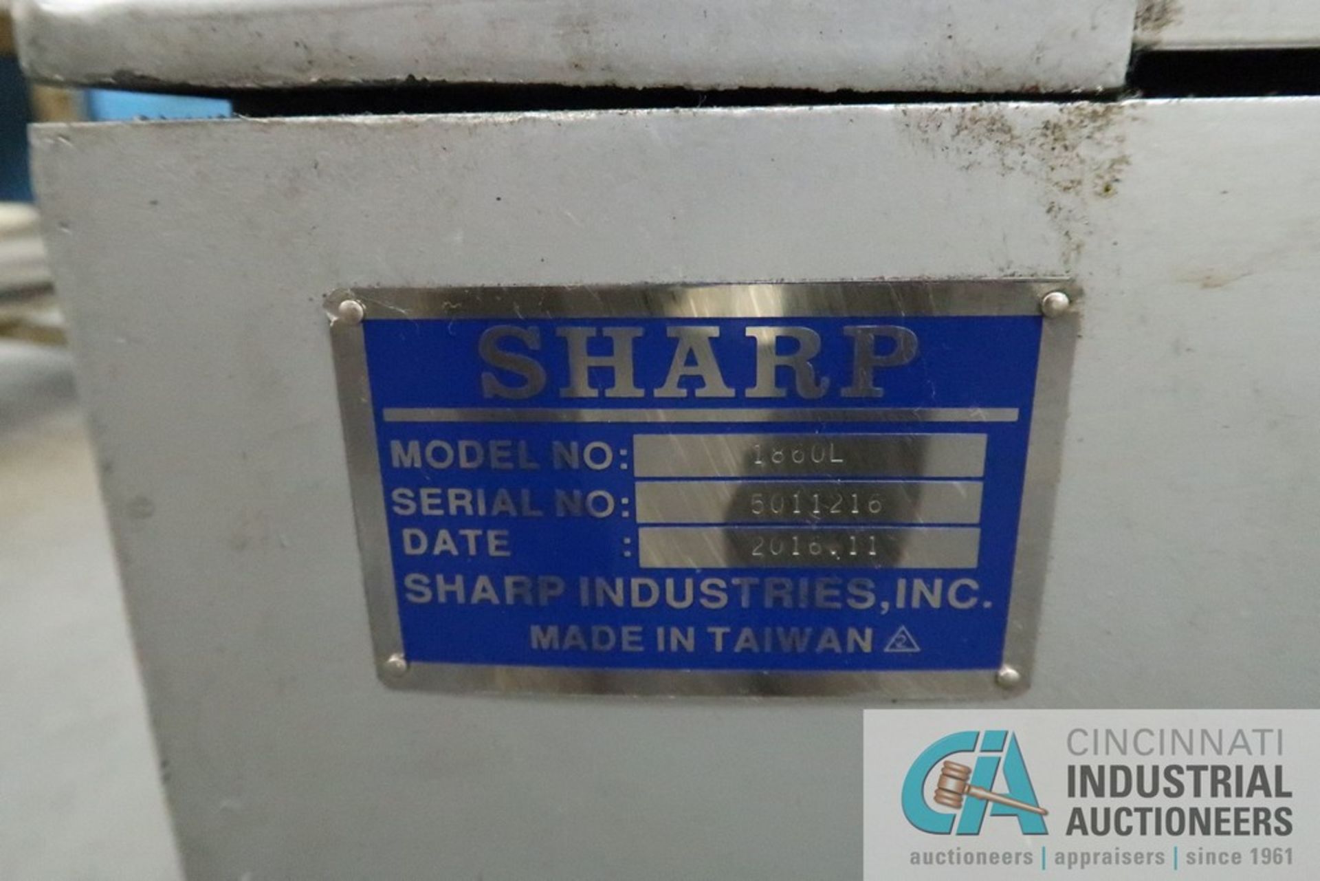 18" X 60" SHARP MODEL 1860L ENGINE LATHE; S/N 5011216, 3" SPINDLE HOLE, 15" 4-JAW CHUCK, - Image 4 of 10