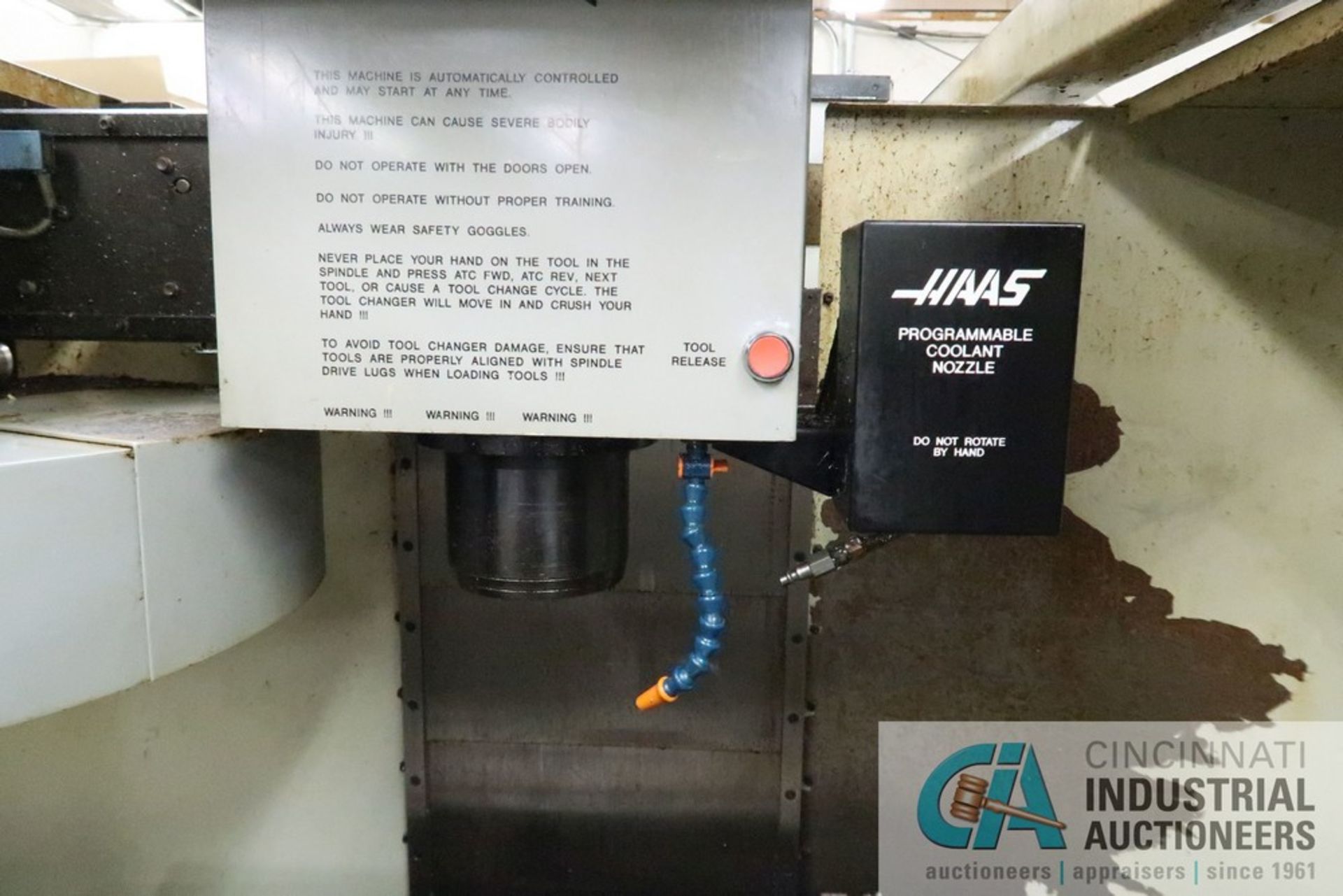 HAAS MODEL VF-2 CNC VERTICAL MACHINING CENTER; S/N 11888, 14" X 36" TABLE, 40 TAPER SPINDLE, 15 HP - Image 3 of 11