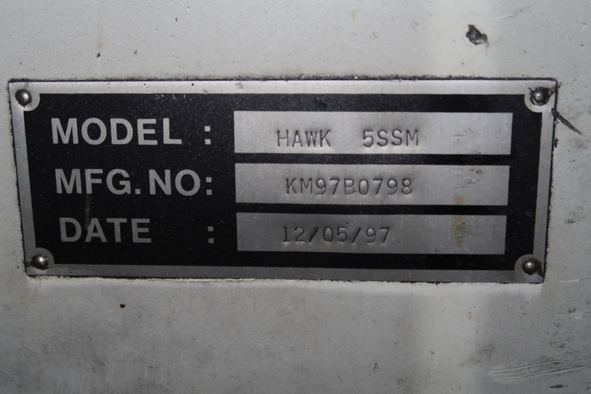 HURCO CNC MILLING MACHINE (1997) MOD: HAWK 5 SSM, FAGOR CONTROL, 12''X42'' Ttbl *Vises not included* - Image 5 of 5