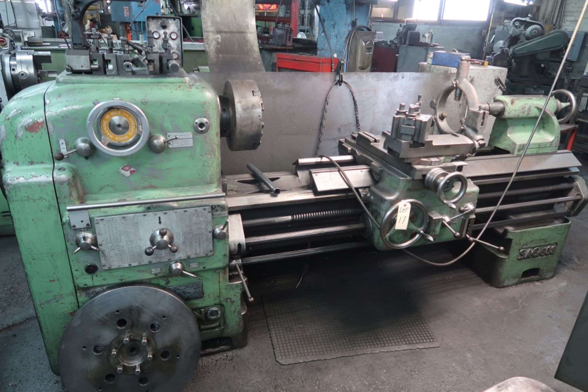 GRAZIANO CONV. LATHE MOD: SAG508, 330MM X 1500MM, 18'' 4 JAW CHUCK & 12'' 4 JAW CHUCK, 2.25''