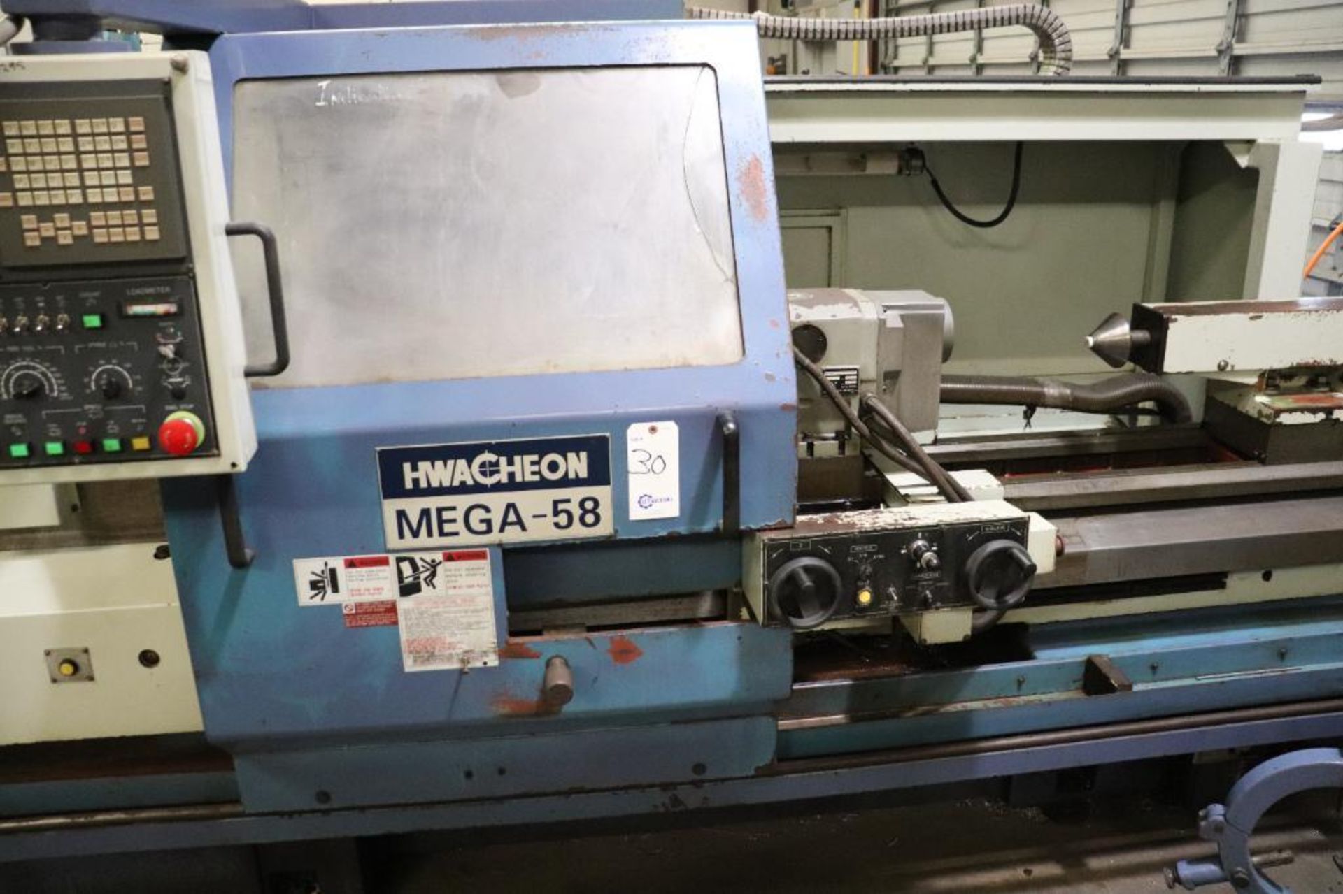 Hwacheon Mega-58 CNC Lathe 22.8" x 72" - Image 3 of 28