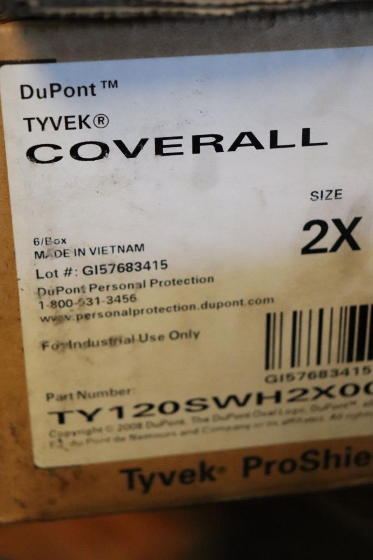 Tyvek Coveralls, Large - Image 3 of 4