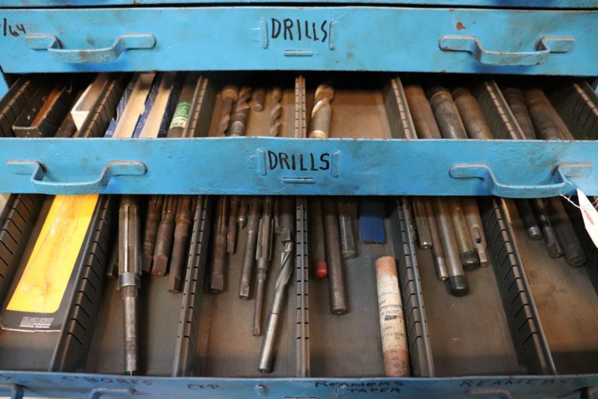 Index cabinet w/ drills, endmills & taps - Image 8 of 11