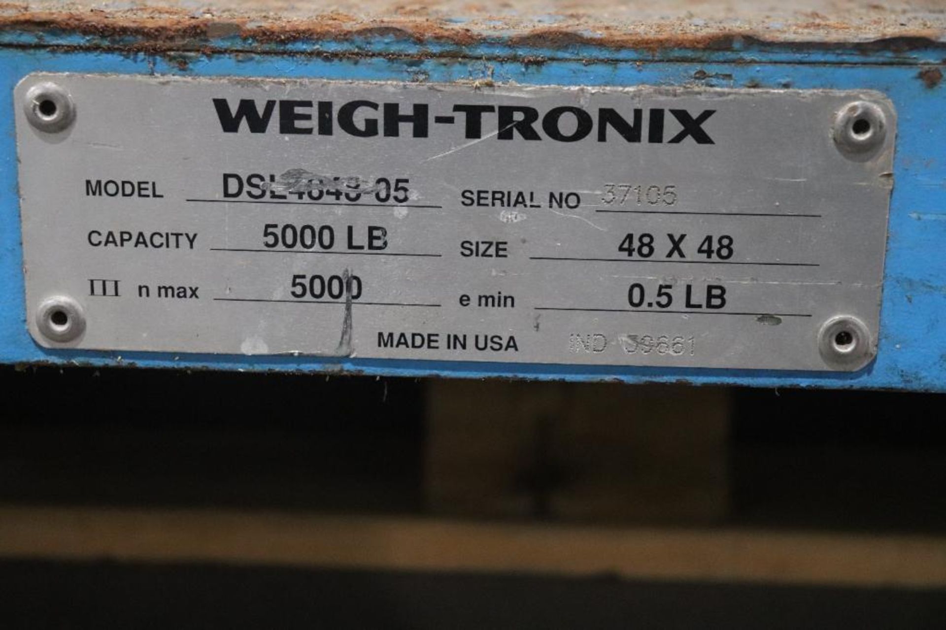 Weigh-Tronix 500lbs scale 48" x 48" - Image 5 of 6