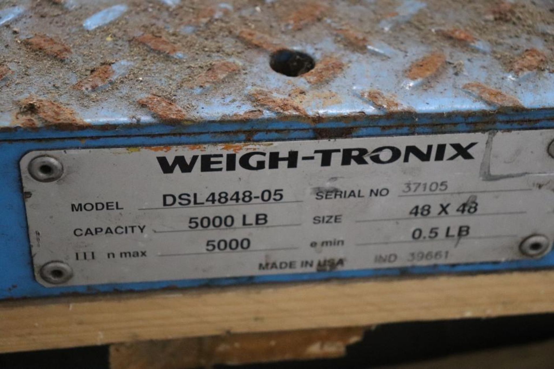 Weigh-Tronix 500lbs scale 48" x 48" - Image 6 of 6
