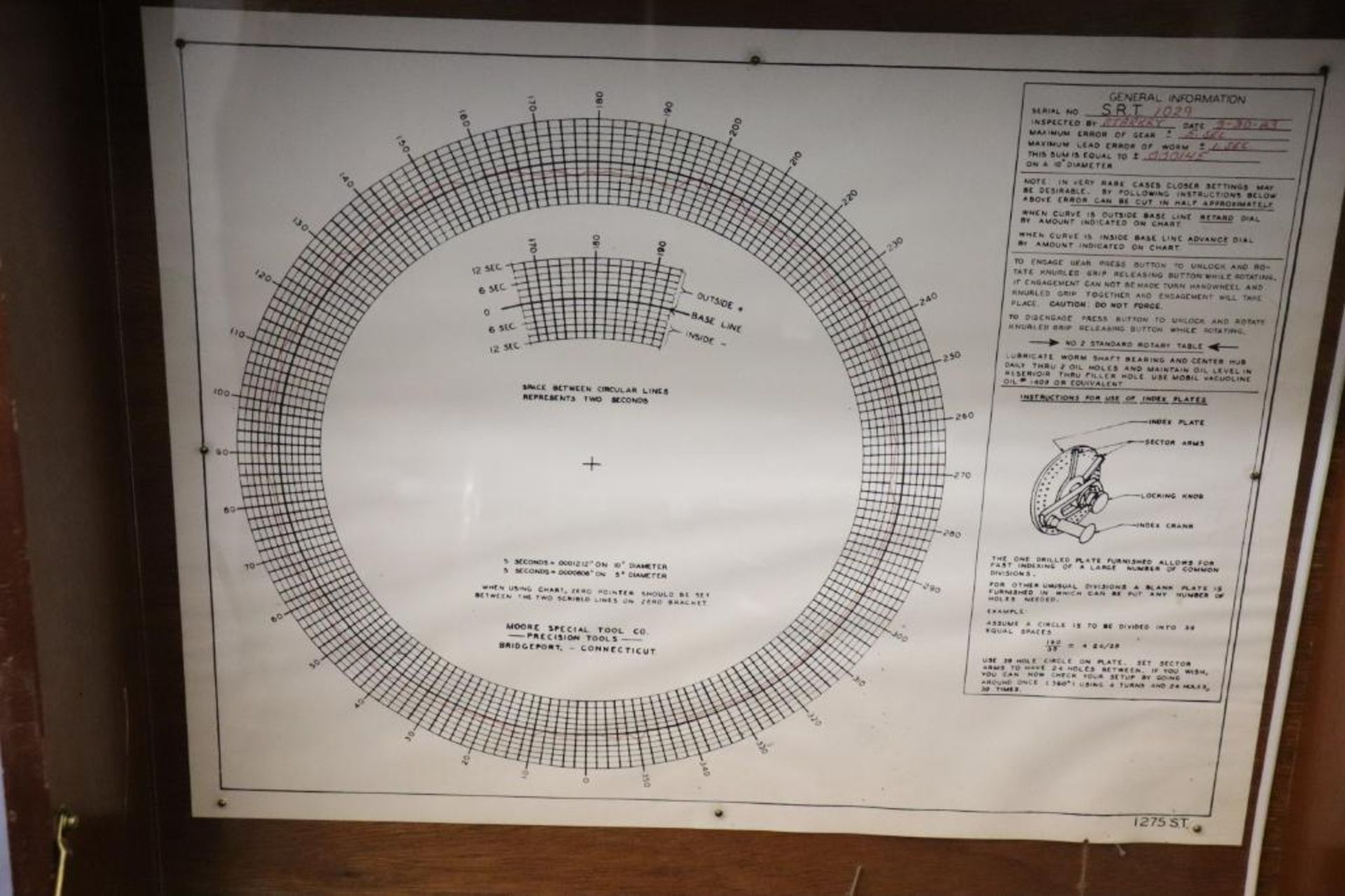 Moore 11" rotary table w/ cabinet - Image 4 of 19