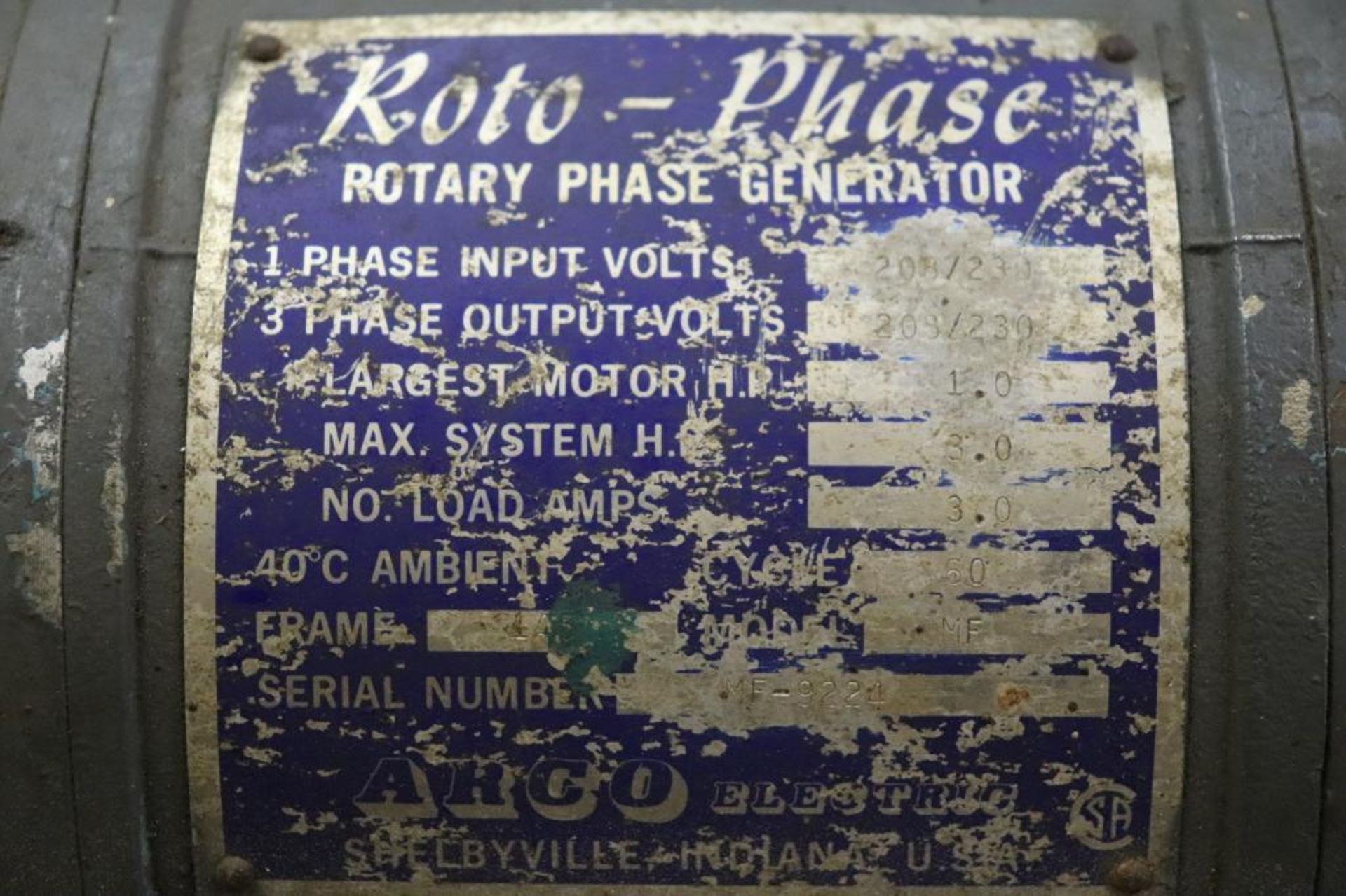 Arco 1hp Roto-Phase converter - Image 3 of 4