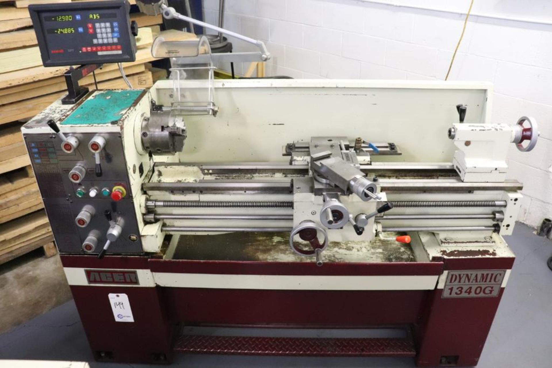 Acer Dynamic 1340G lathe w/ Newall DRO - Image 3 of 15