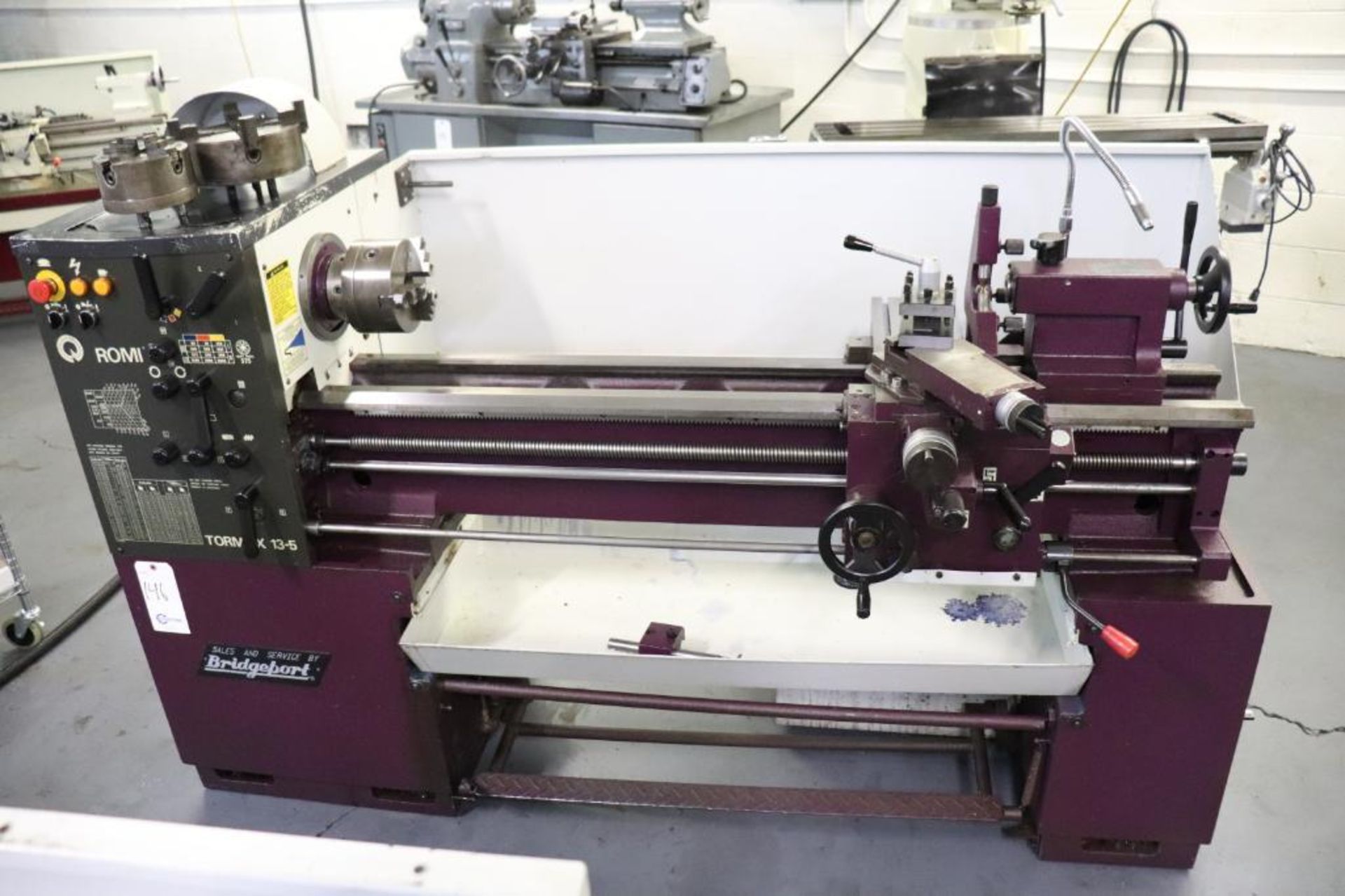 Bridgeport Romi Tormax 13.5 engine lathe