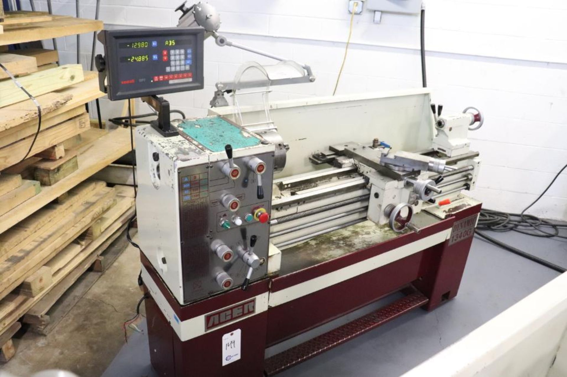 Acer Dynamic 1340G lathe w/ Newall DRO - Image 2 of 15