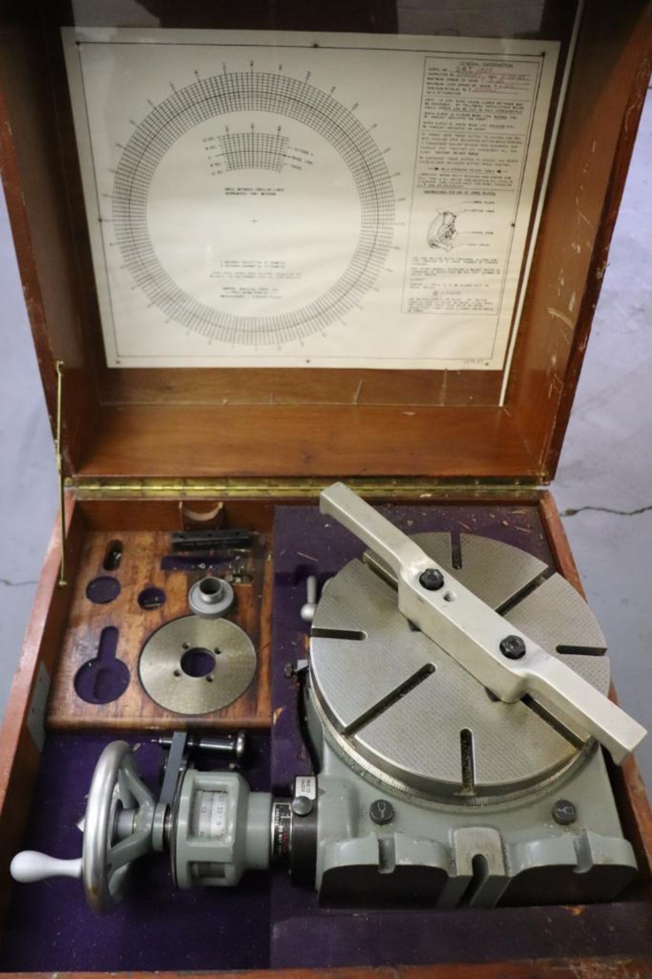 Moore 11" rotary table w/ cabinet - Image 3 of 19