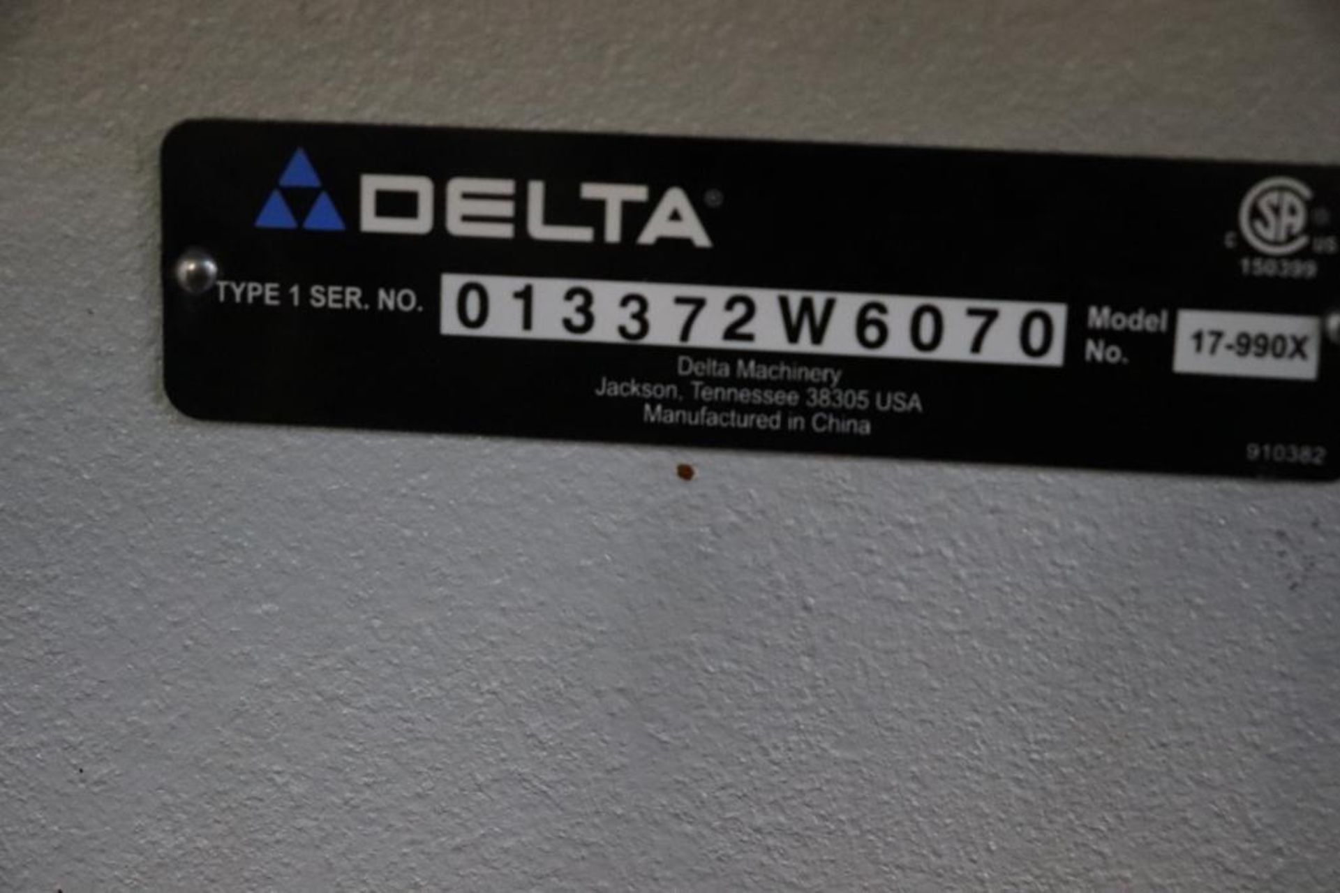 Delta 17-990X 16.5" drill press 3/4hp/1ph - Image 8 of 9