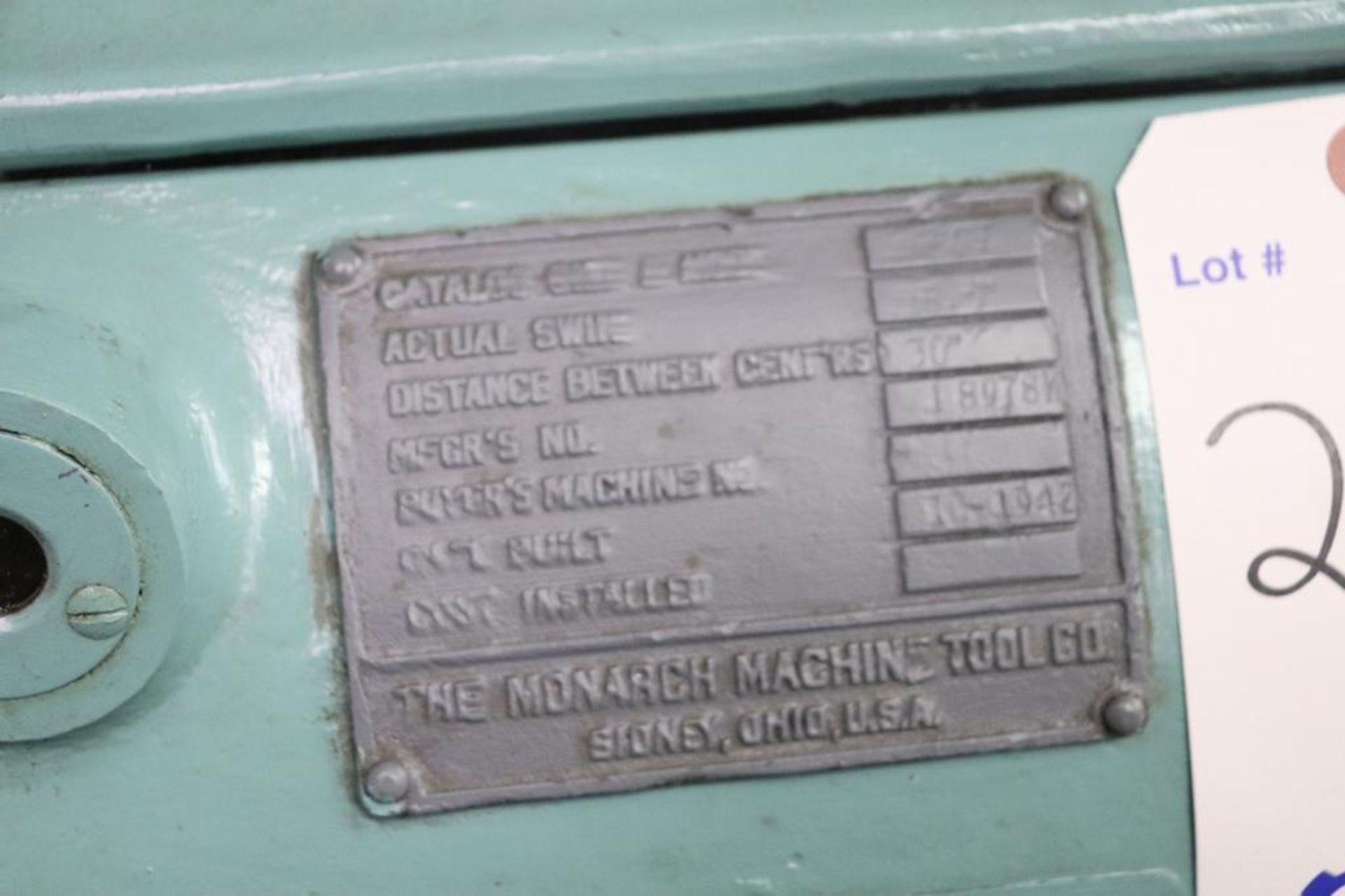 Monarch 16" x 30" engine lathe - Image 19 of 20