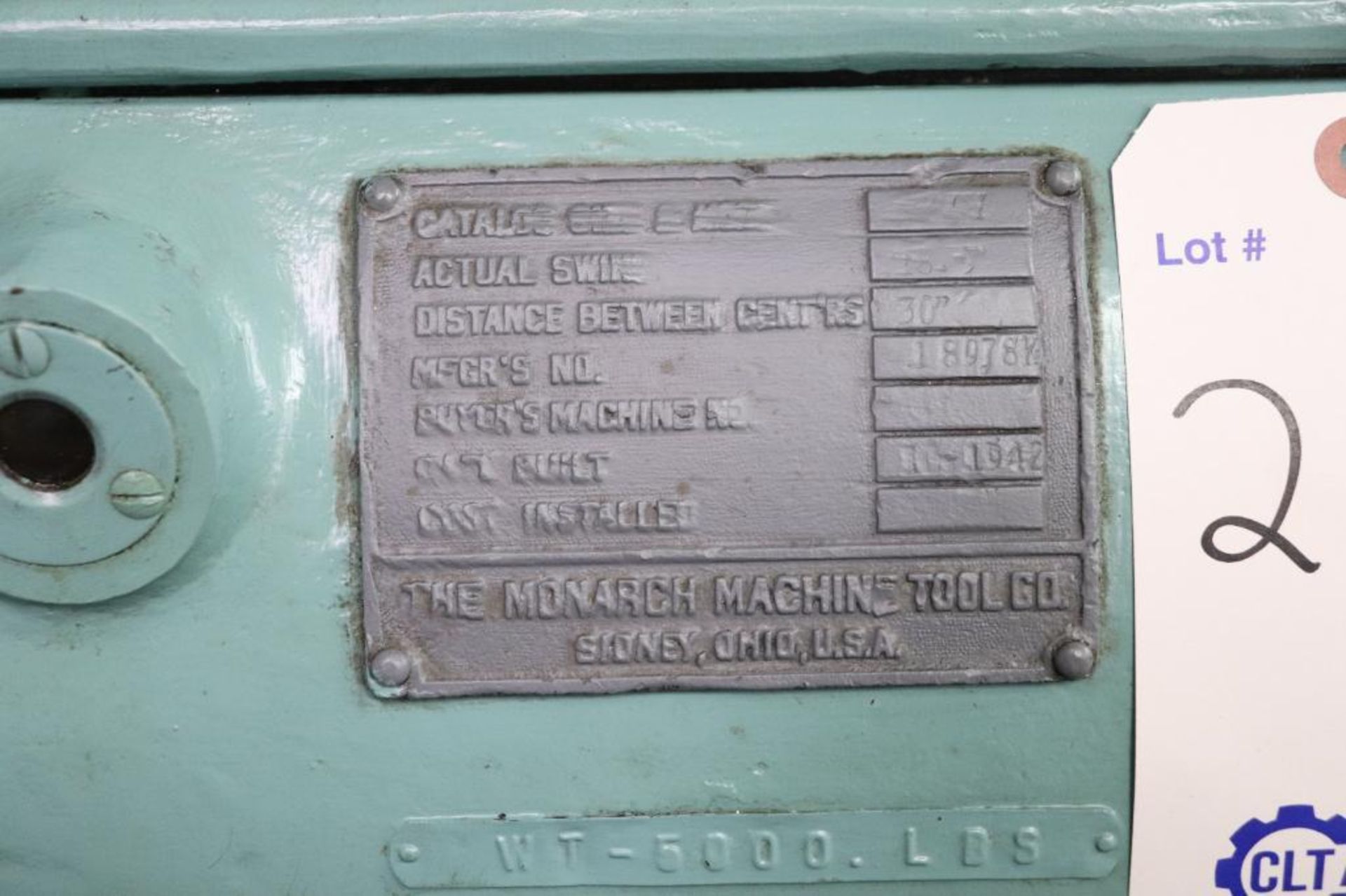 Monarch 16" x 30" engine lathe - Image 8 of 20