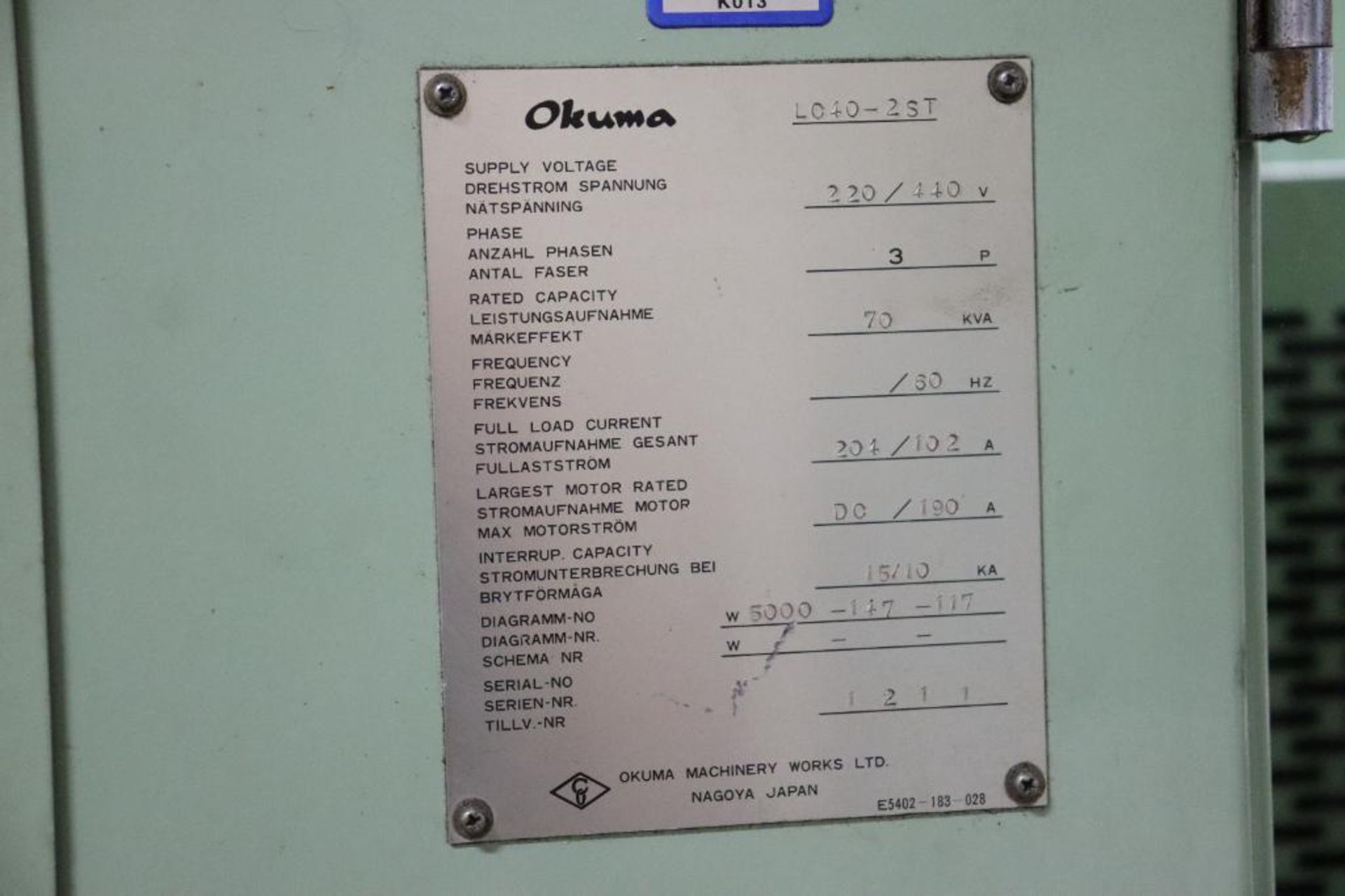 Okuma LC40-2ST 4 axis twin turret turning center - Image 19 of 21