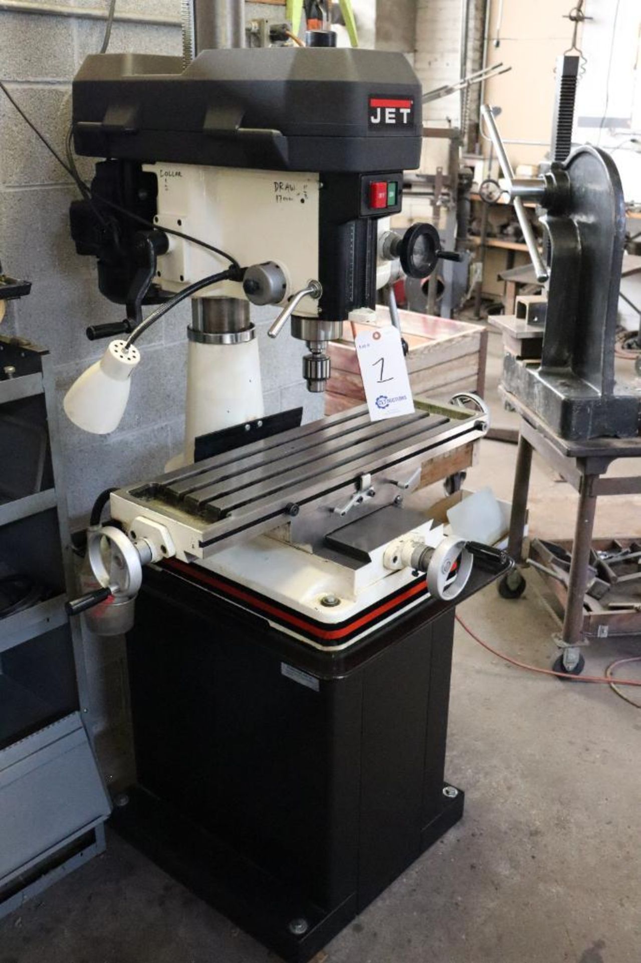 Jet JMD 18PFN milling machine, 1ph w/ tooling