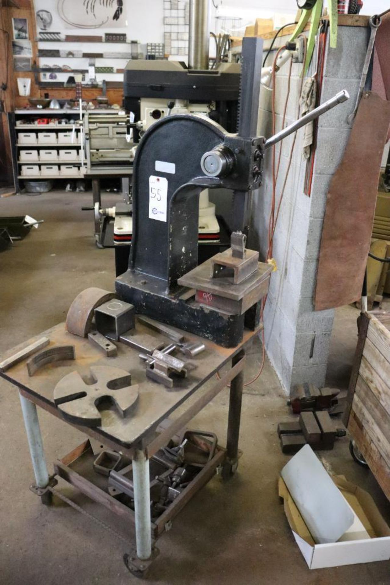 Arbor press w/ forming tools - Image 2 of 9