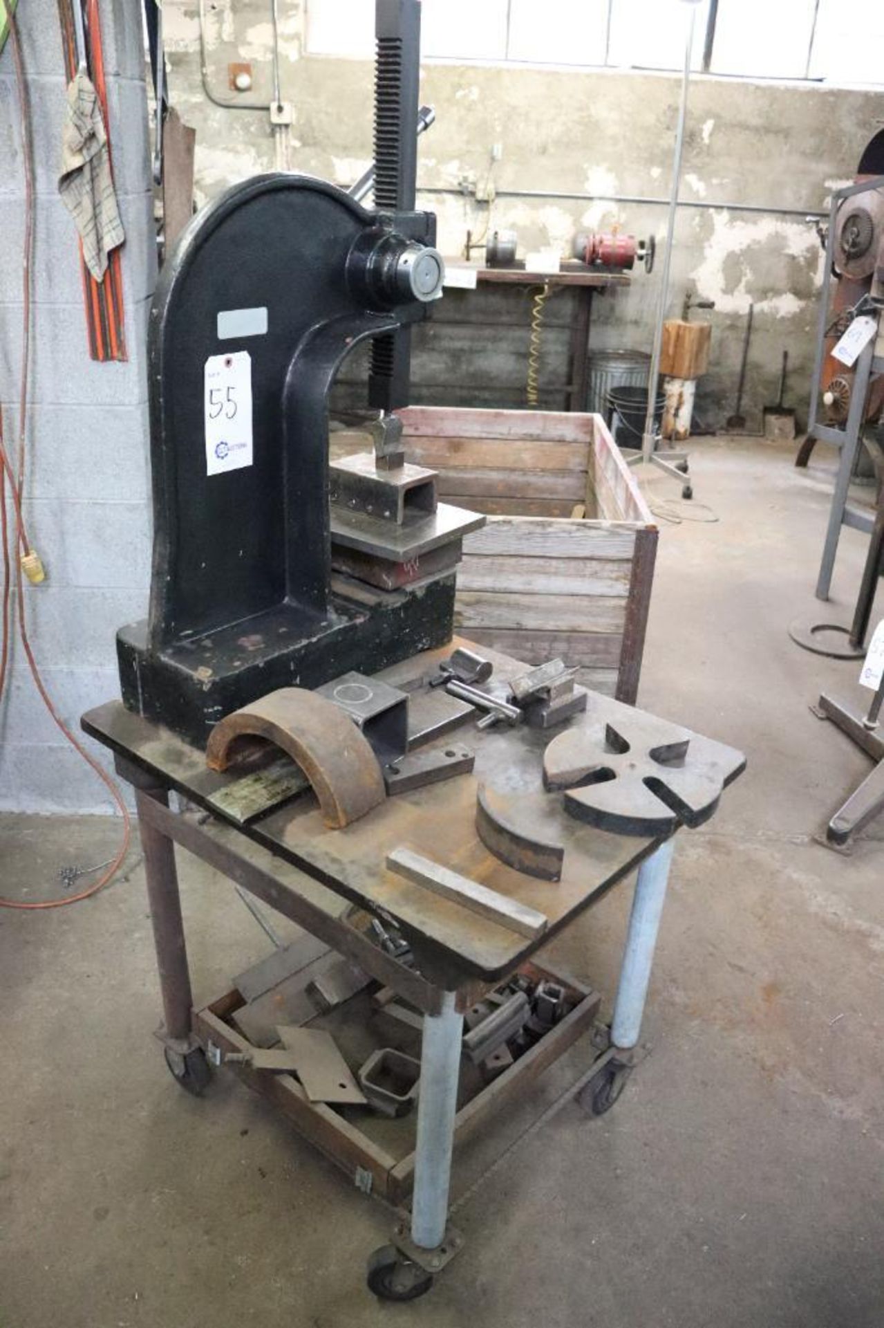 Arbor press w/ forming tools