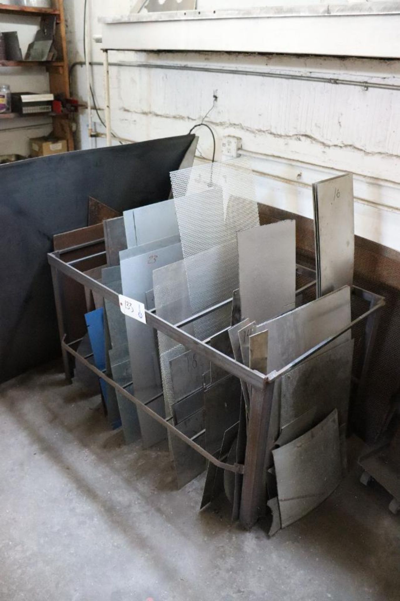 Sheet metal rack w/ contents