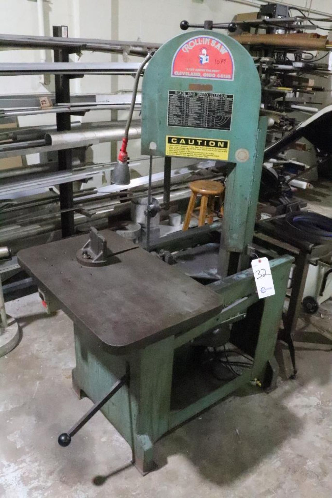 Roll - In saw vertical band saw