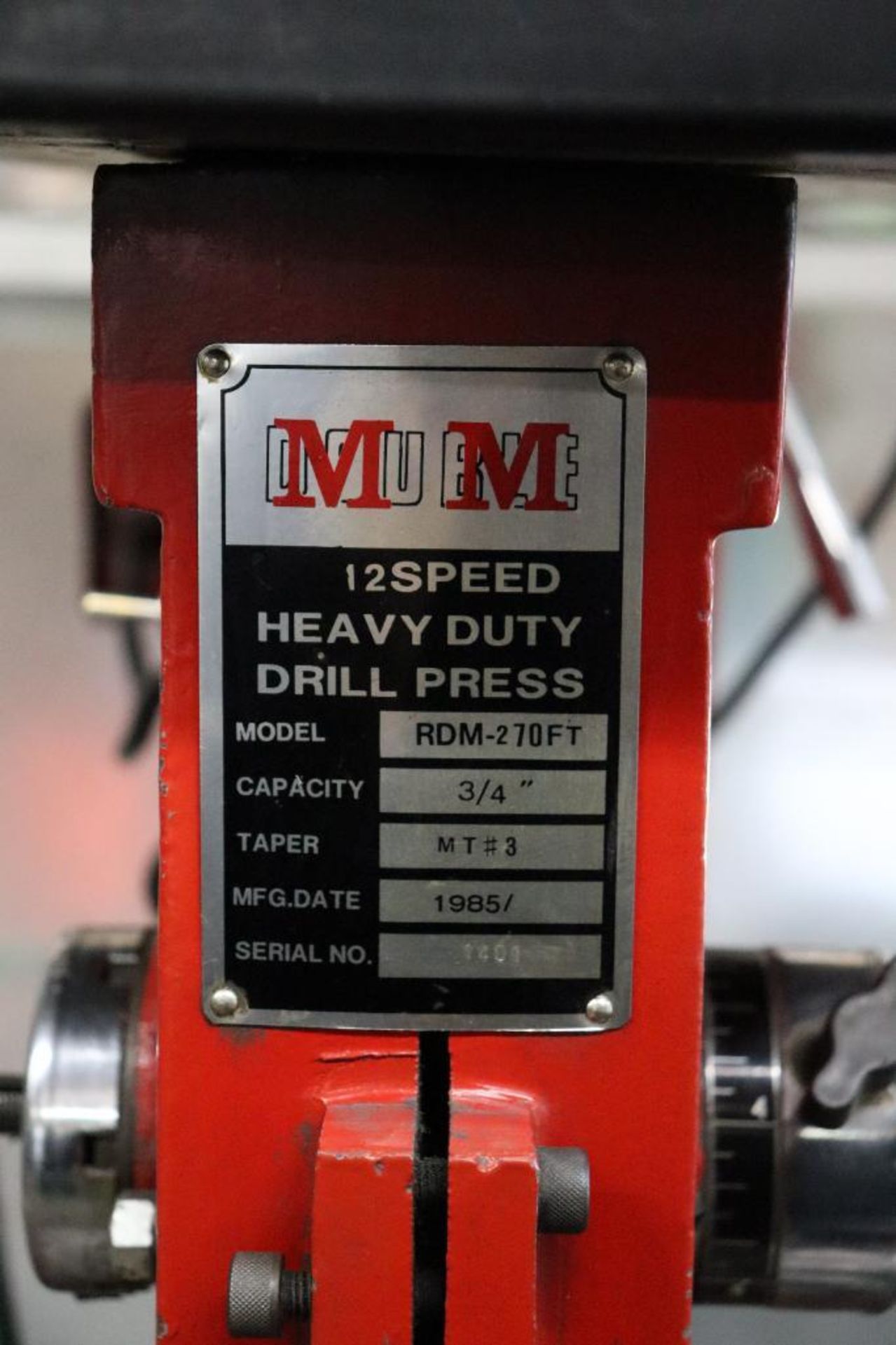 RDM-270FT 20" drill press - Image 7 of 9