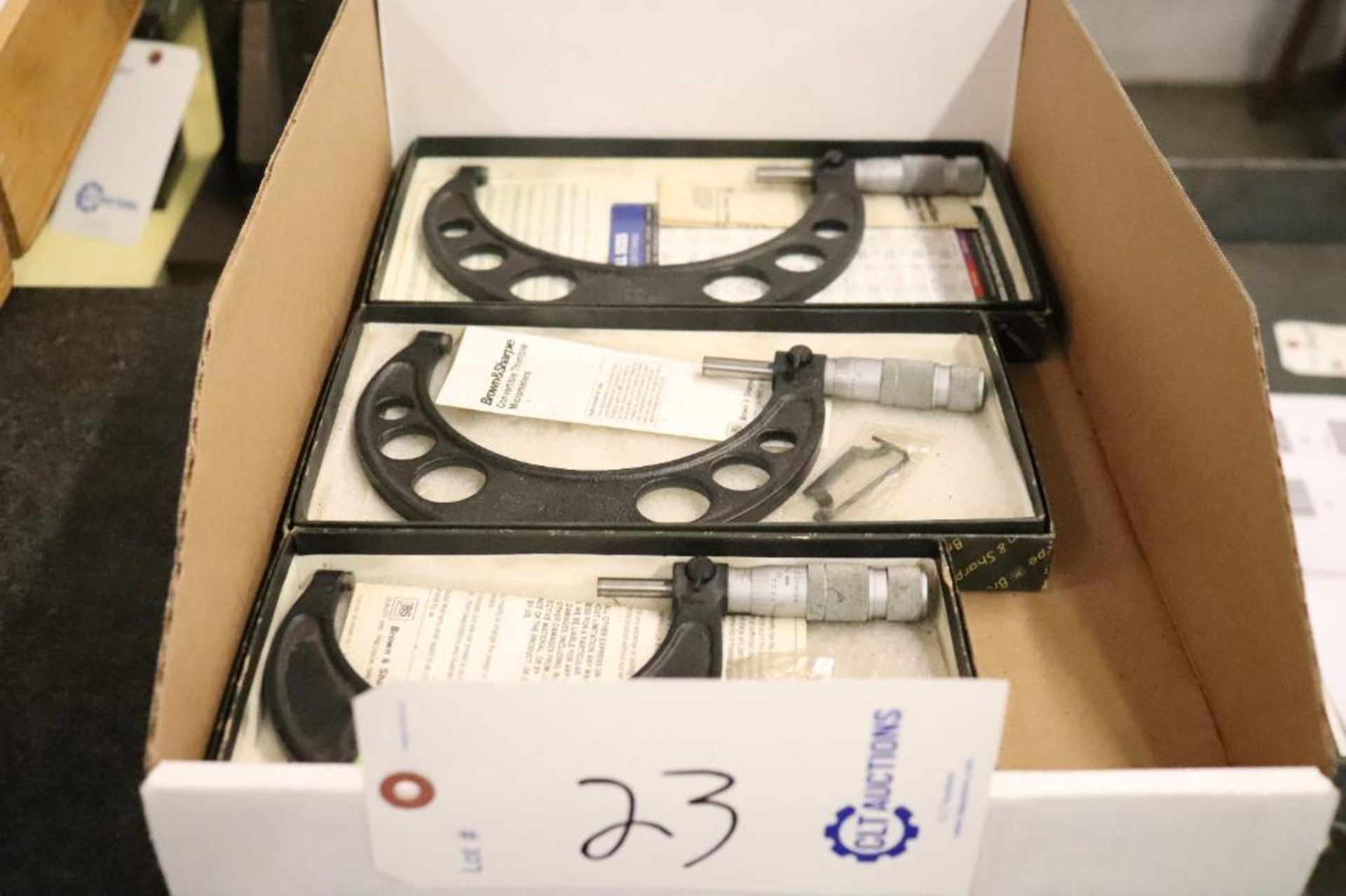 Brown & Sharpe micrometers 3" - 6" range with boxes.