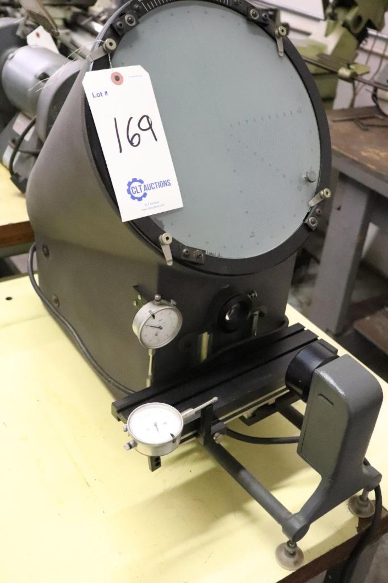 Bench top optical comparator with Enco dial indicators