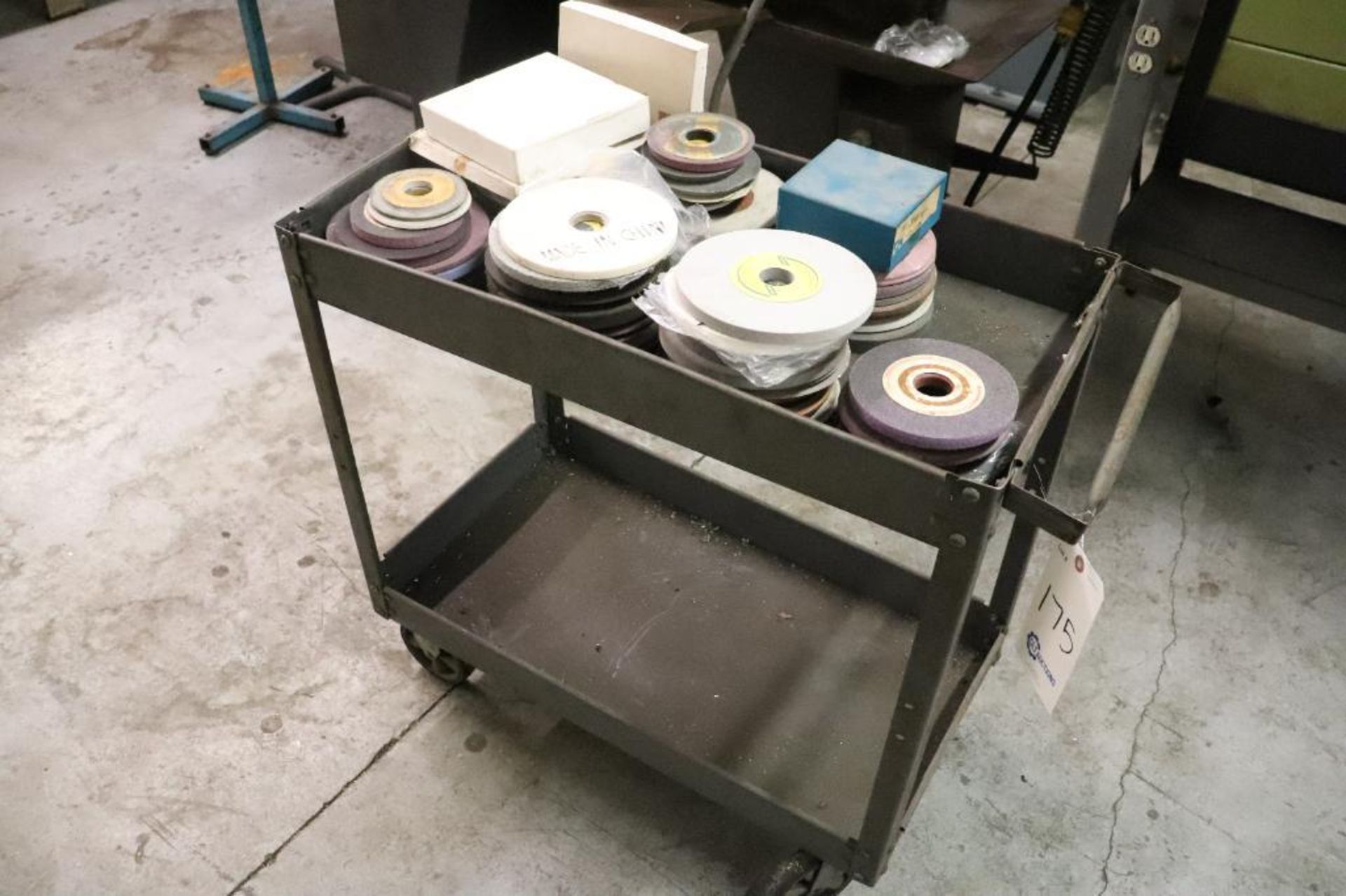 Cart of precision grinding wheels