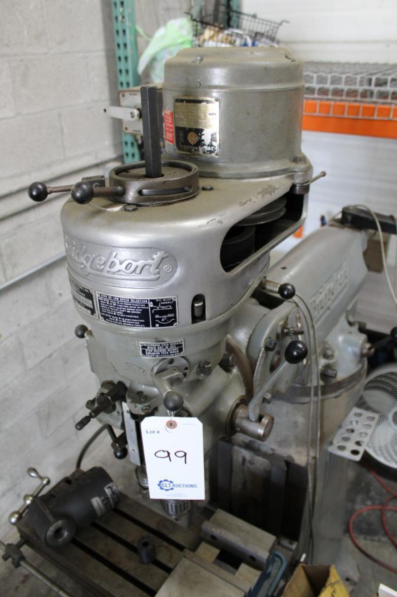 Bridgeport J-Head vertical milling machine w/ accessories - Image 5 of 8