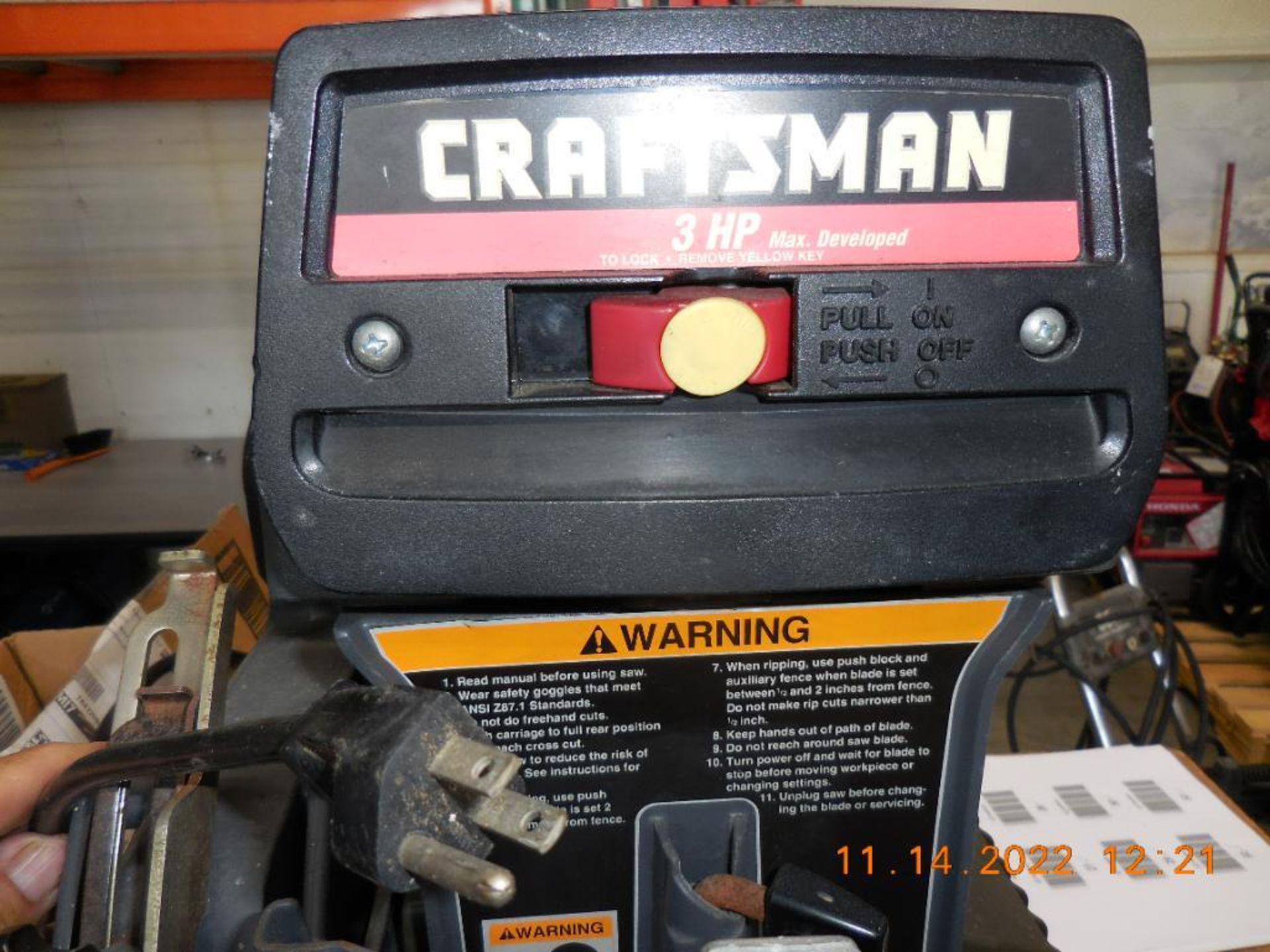 Craftsman 10" radial arm saw - Image 2 of 2