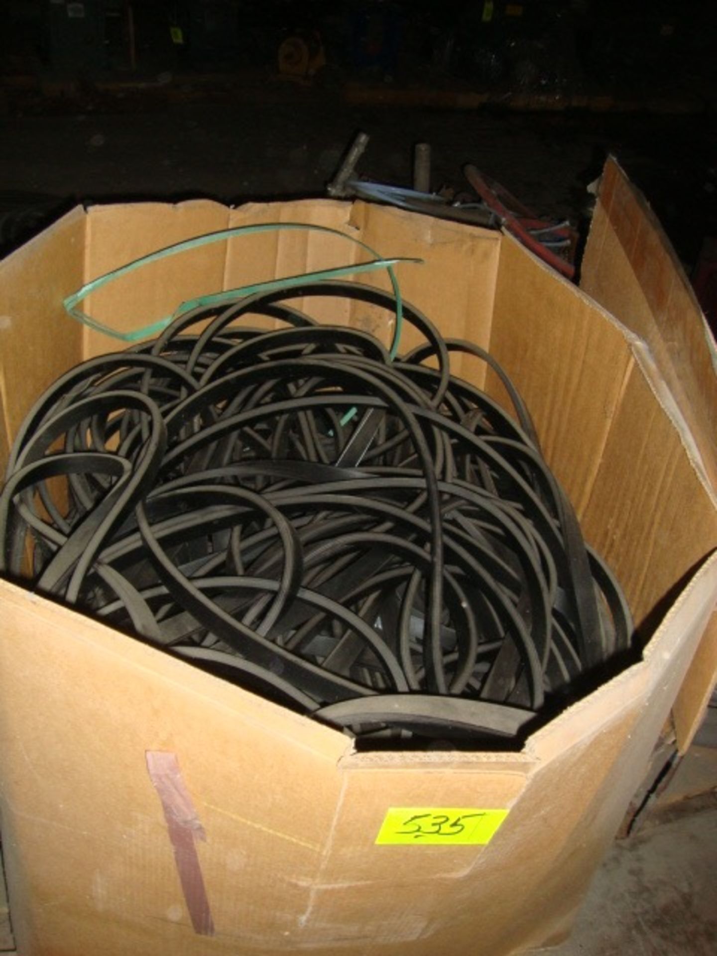 BOX OF MOTOR BELTS, MADE IN THE USA