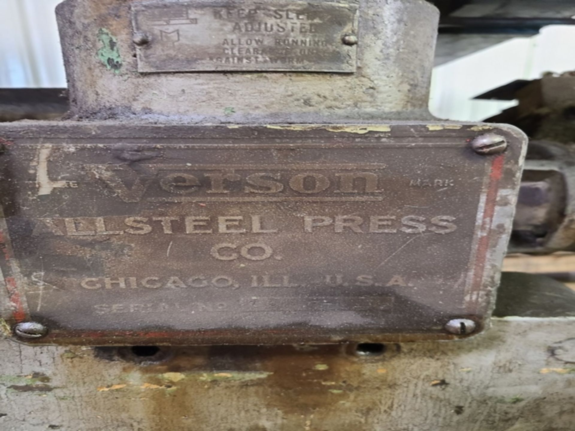 Verson 60 ton Mechanical Press Brake No. 206 ser# 7087 - Image 3 of 5