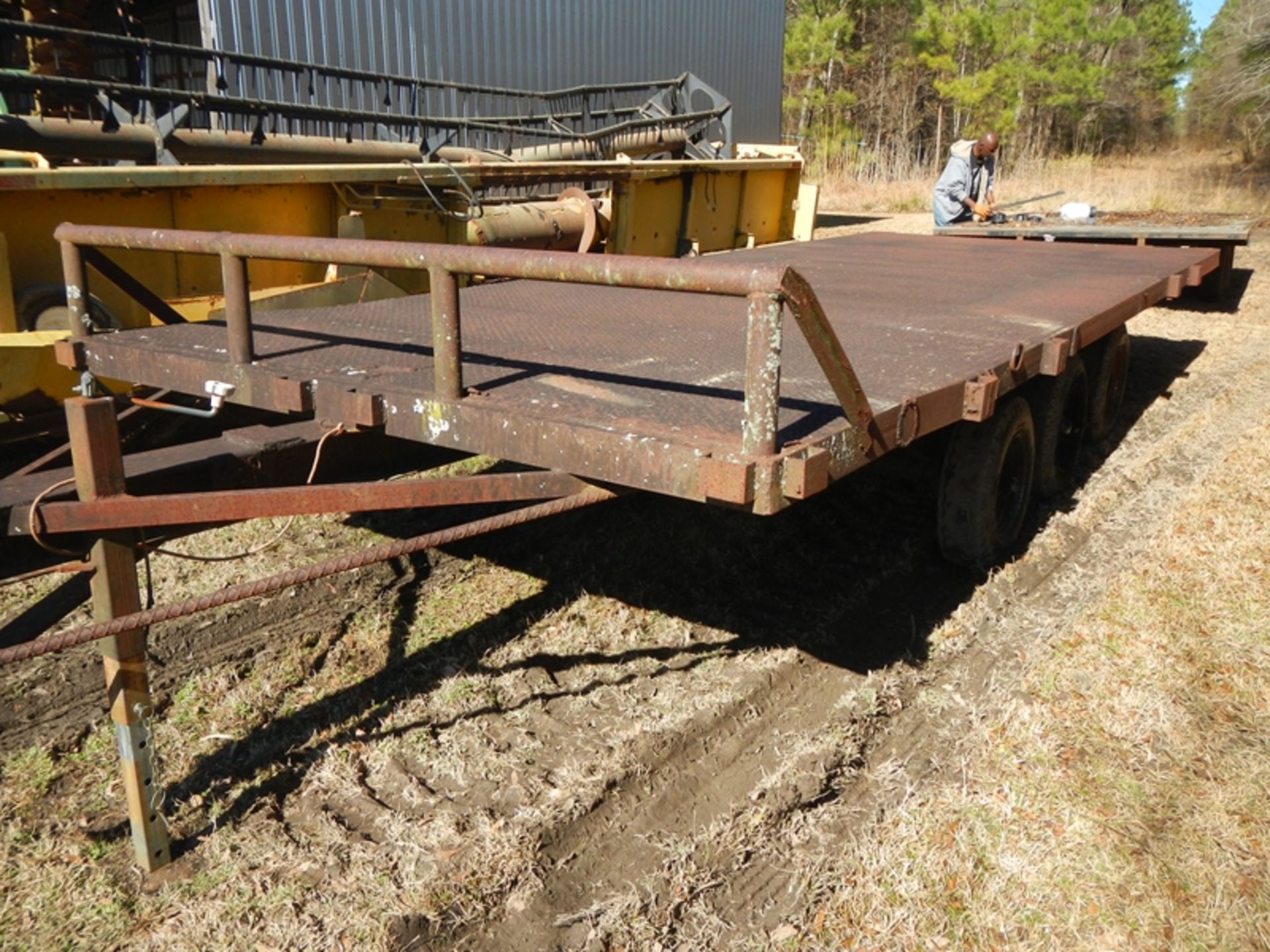 20' steel 3 axle trailer - Image 2 of 4