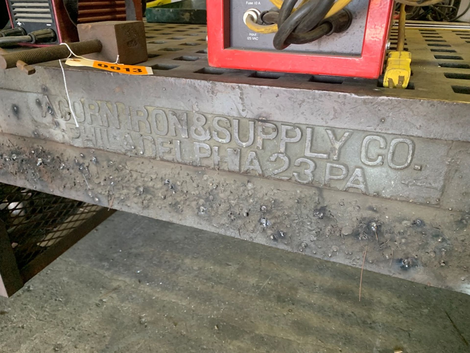 ACORN IRON & SUPPLY 5'x8' platen welding table on wheels