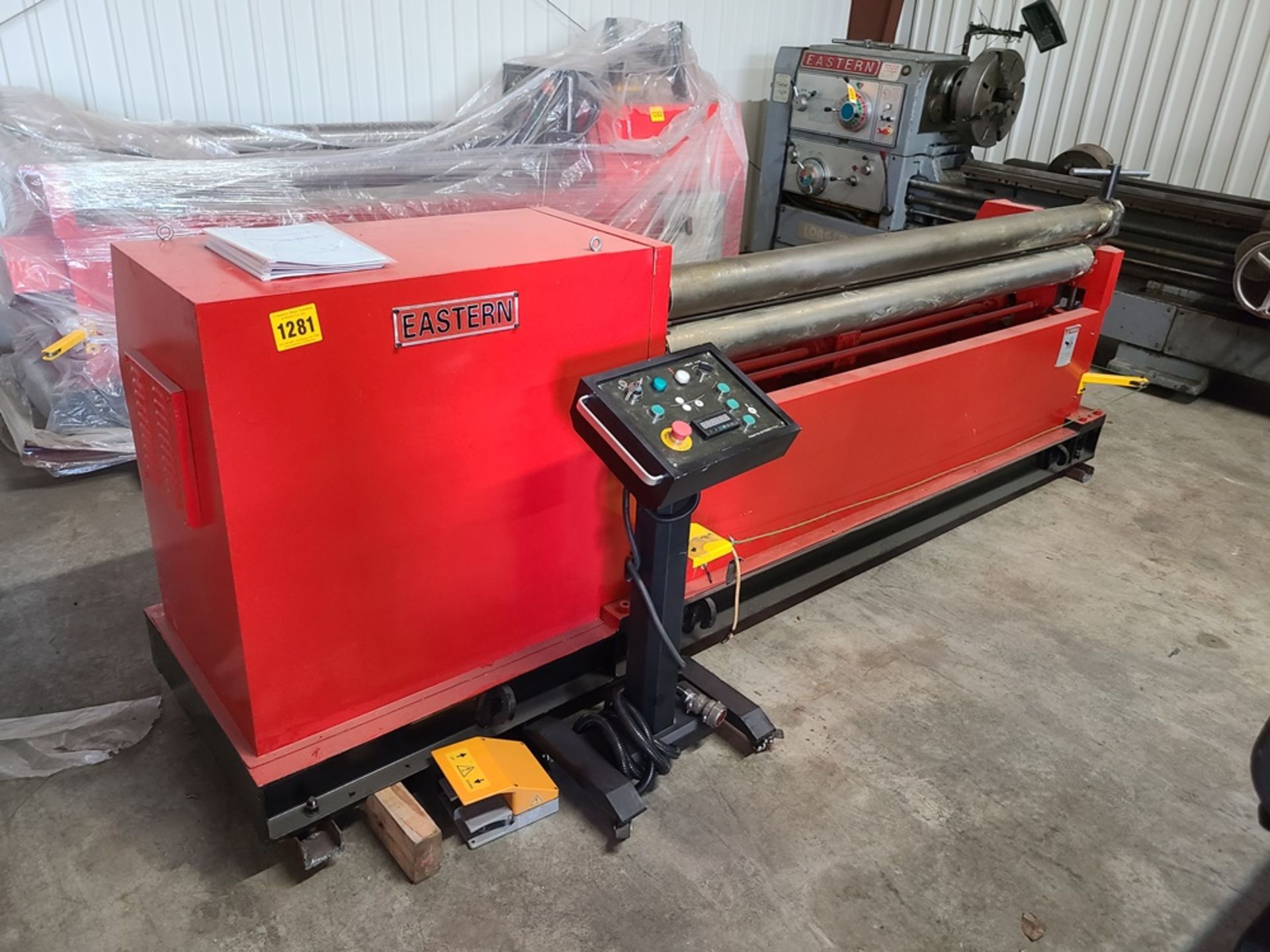 (NEW) EASTERN TOOL powered plate bending roll machine - MODEL PR8010E - 80" x 10 gauge mild steel