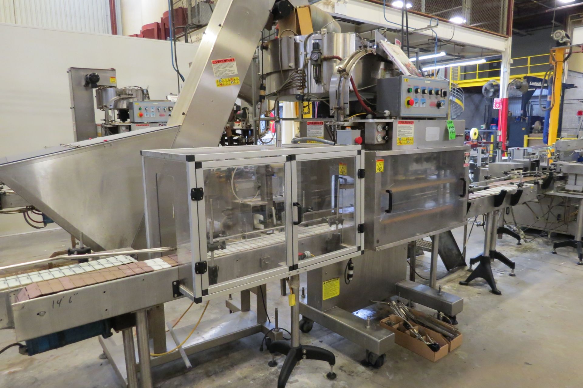 KAPS-ALL A6 6-Spindle Auto-Capper, ser. 6351, with KAPS-ALL cap feeder/elevator, motorized conveyor - Image 2 of 25