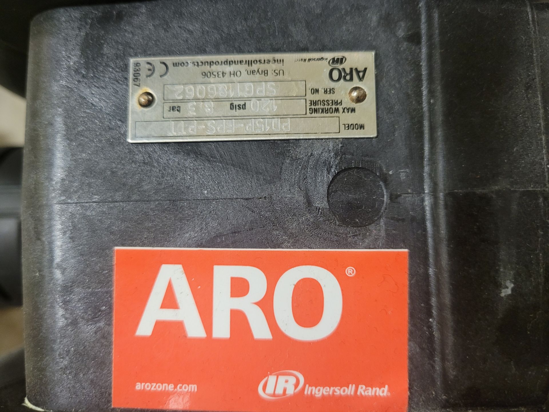 1.5" ARO Double Diaphragm pump mod. PD15P-FPS-PTT chemical resistant pump ser. SPG1186062 120psi/8 - Image 2 of 3