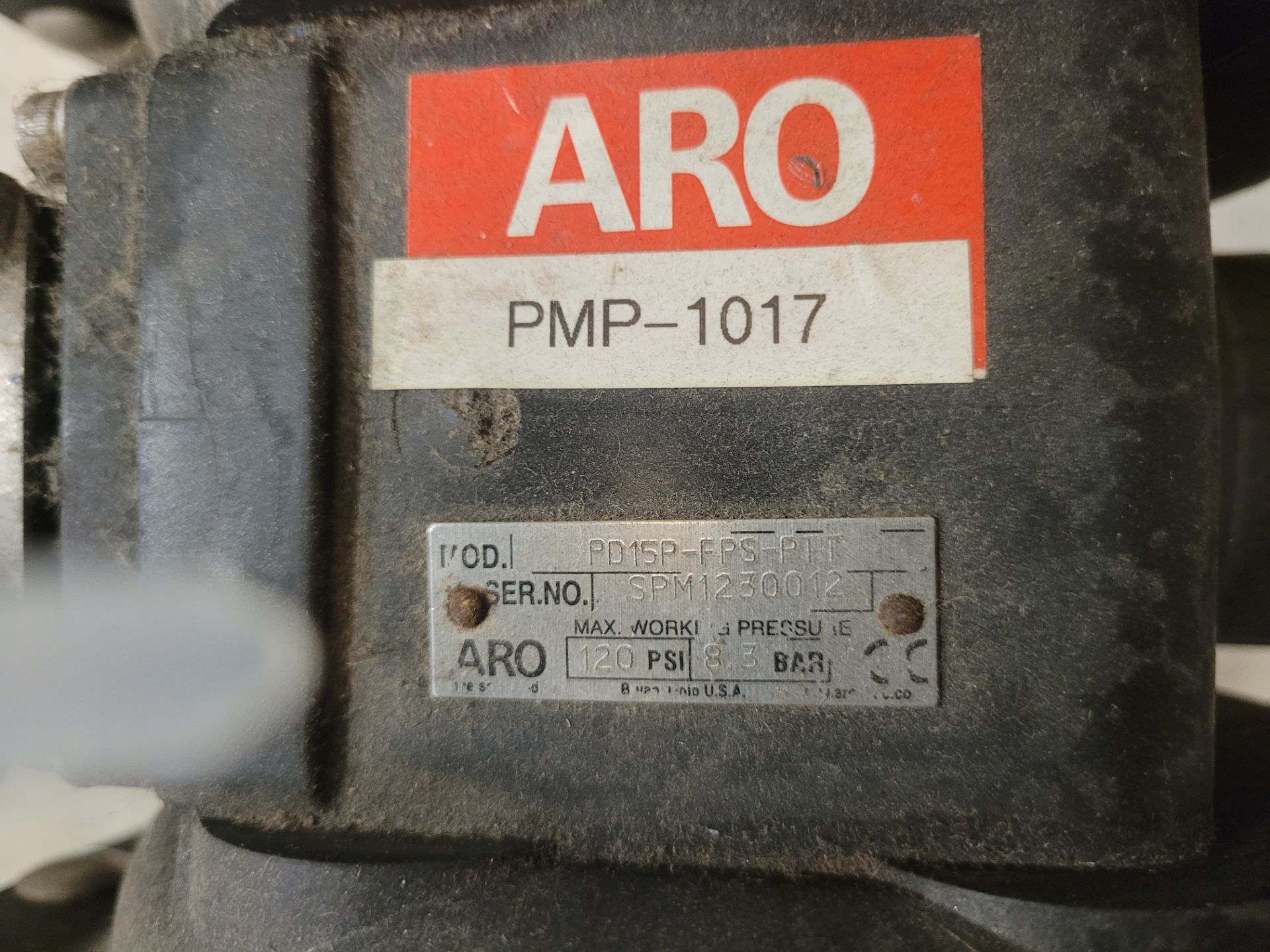 1.5" ARO Double Diaphragm pump mod. PD15P-FPS-PTT chemical resistant pump ser. SPM1230012 120psi/8 - Image 2 of 2