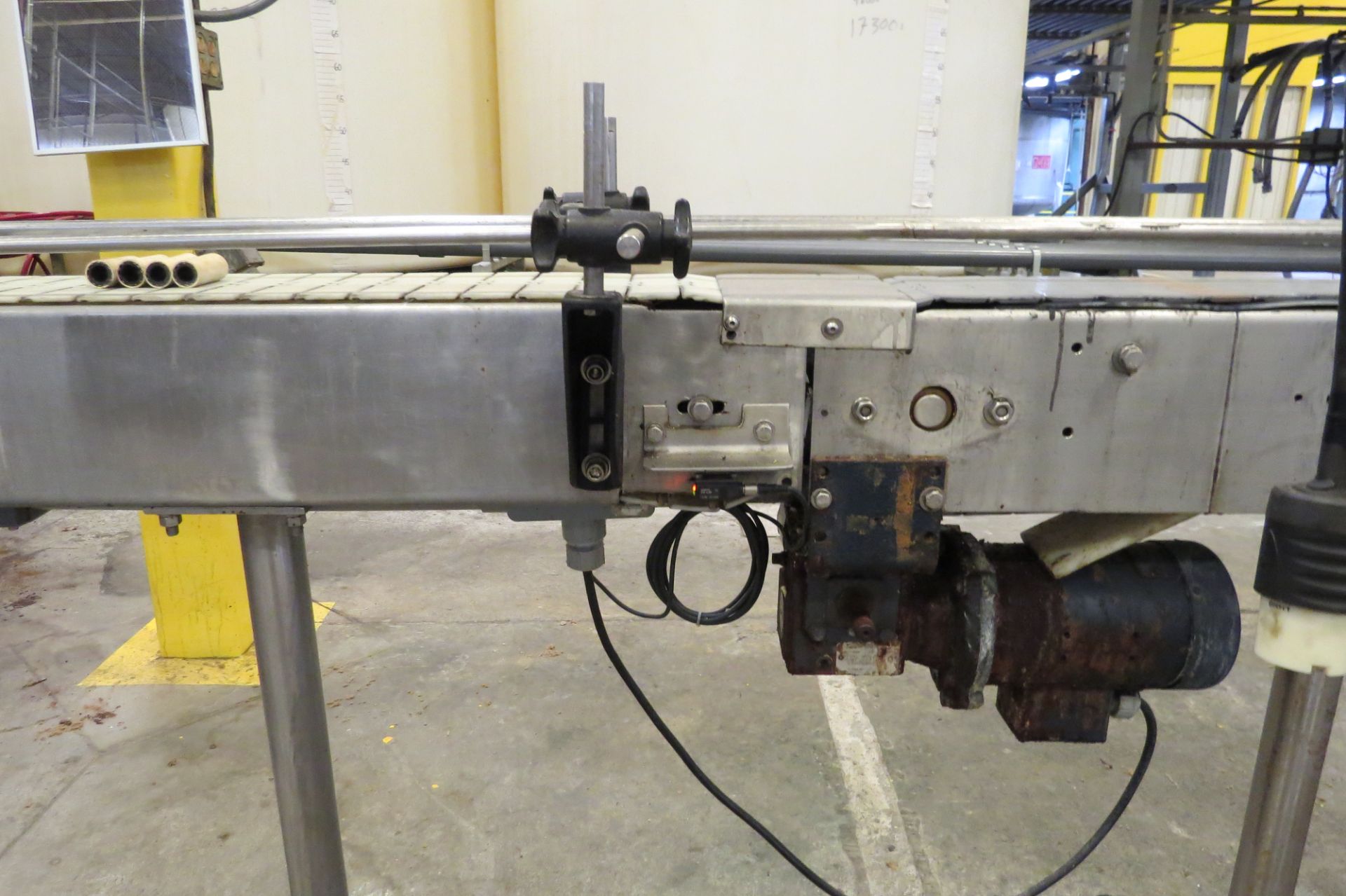 (2) Sections of Motorized Bottling Conveyors, adjustable height 12' x 6" and 8' x 6" - Image 3 of 3