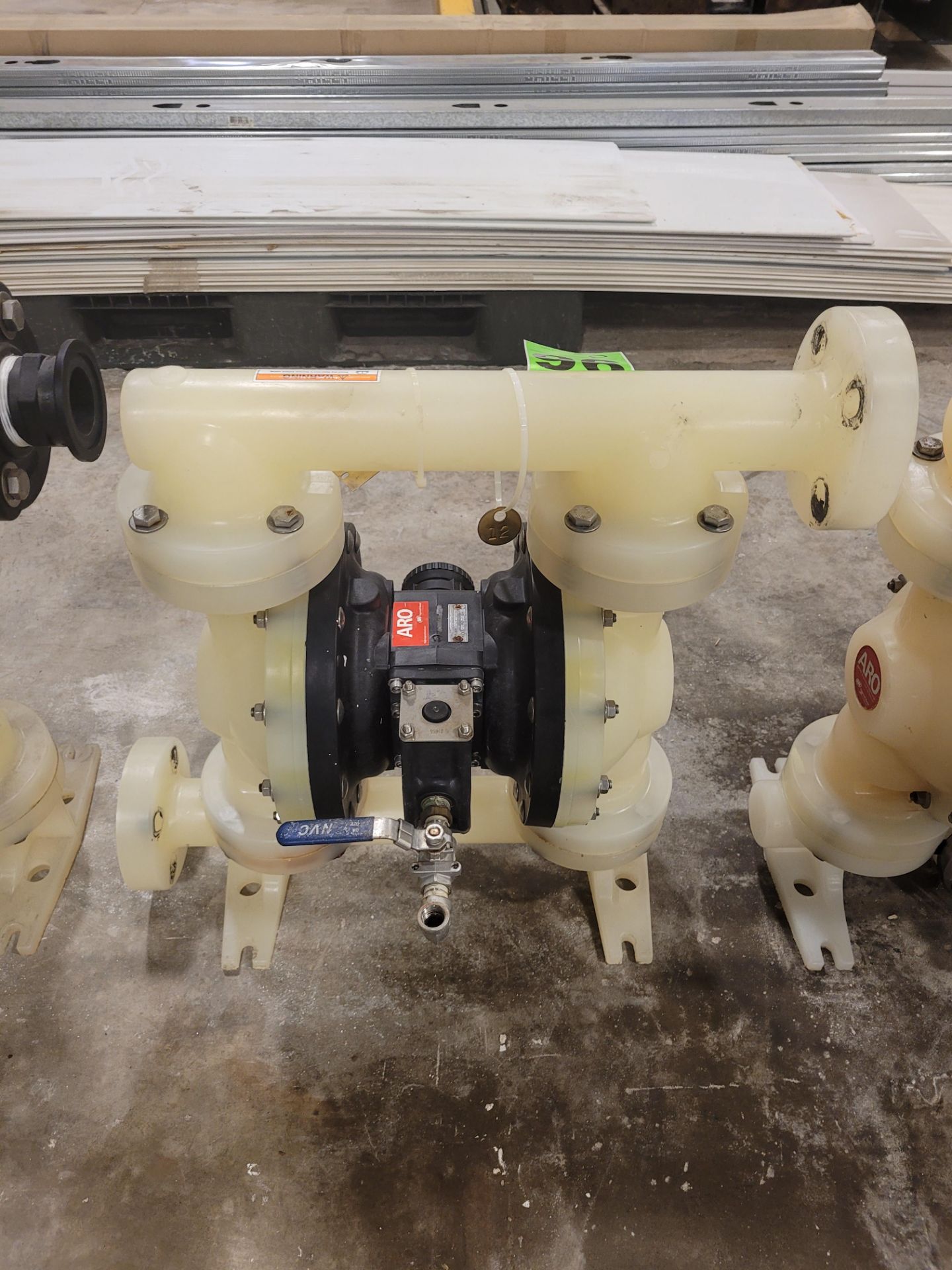 1.5" ARO Double Diaphragm pump mod. PD15P-FPS-PTT chemical resistant pump ser. SPK1270280 120psi/8 - Image 3 of 3