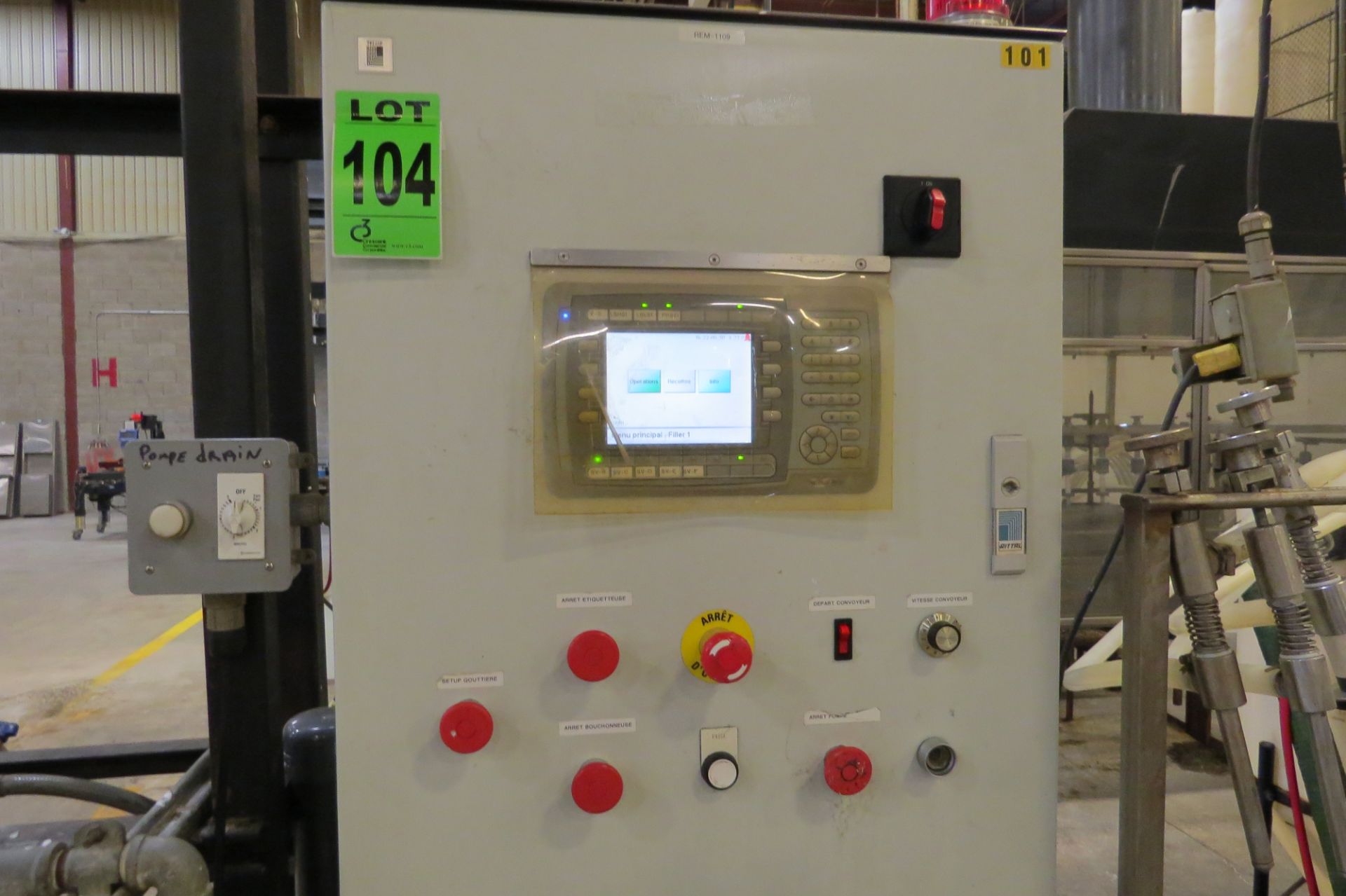 10-head pressure filler with motorized conveyor, 1L-4L cap., custom mfg. including control panel, co - Image 4 of 21