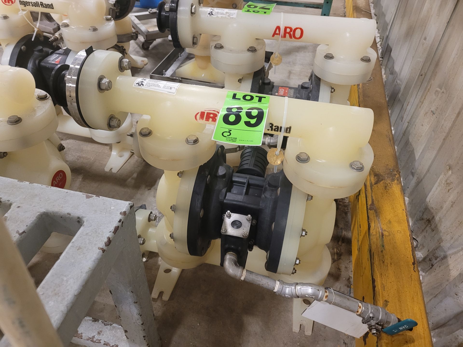 1.5" ARO Double Diaphragm pump mod. PD15P-FPS-PTT chemical resistant pump 120psi/8.3bar