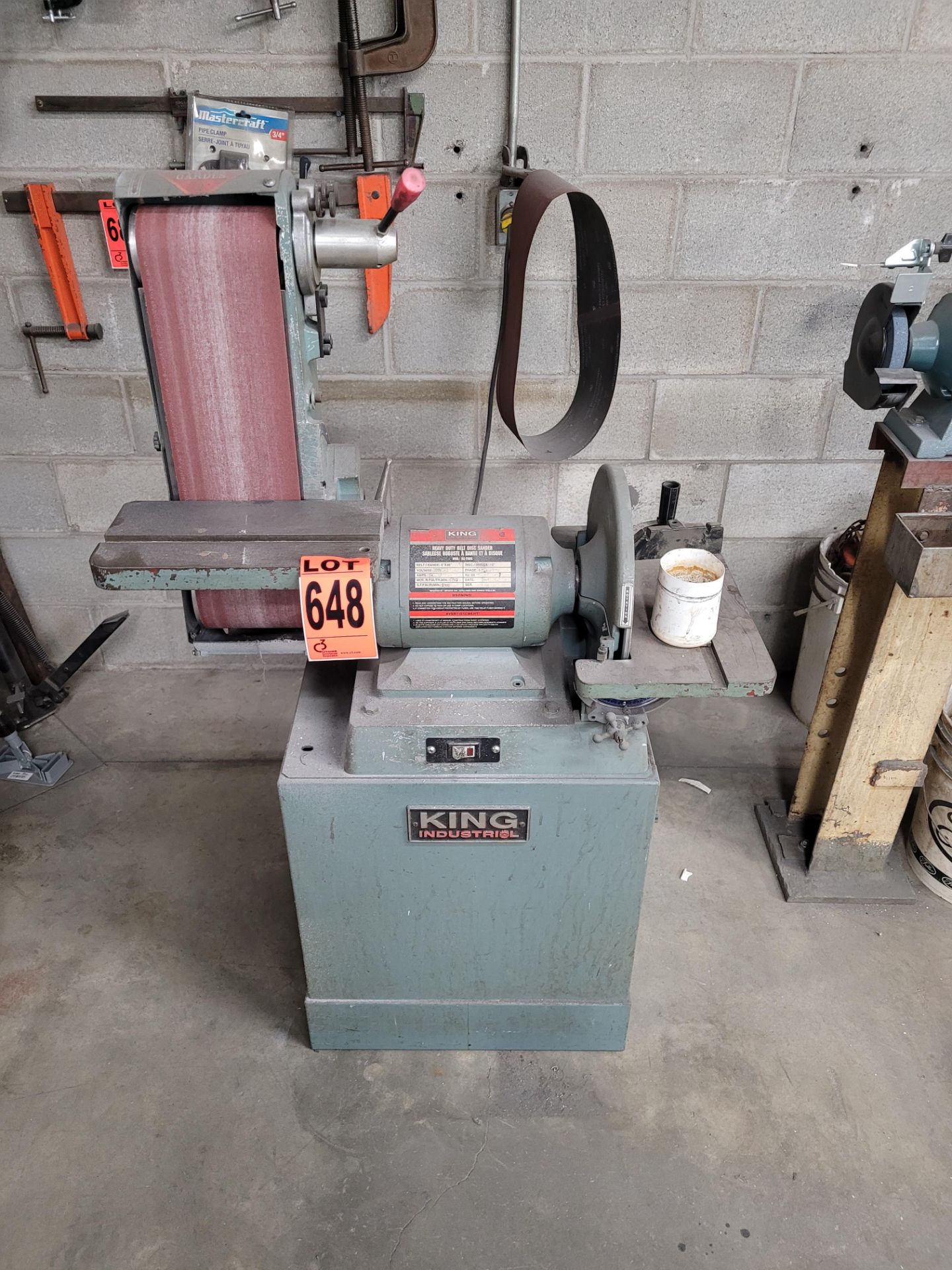 KING INDUSTRIAL heavy duty belt disc sander mod. KC-708C