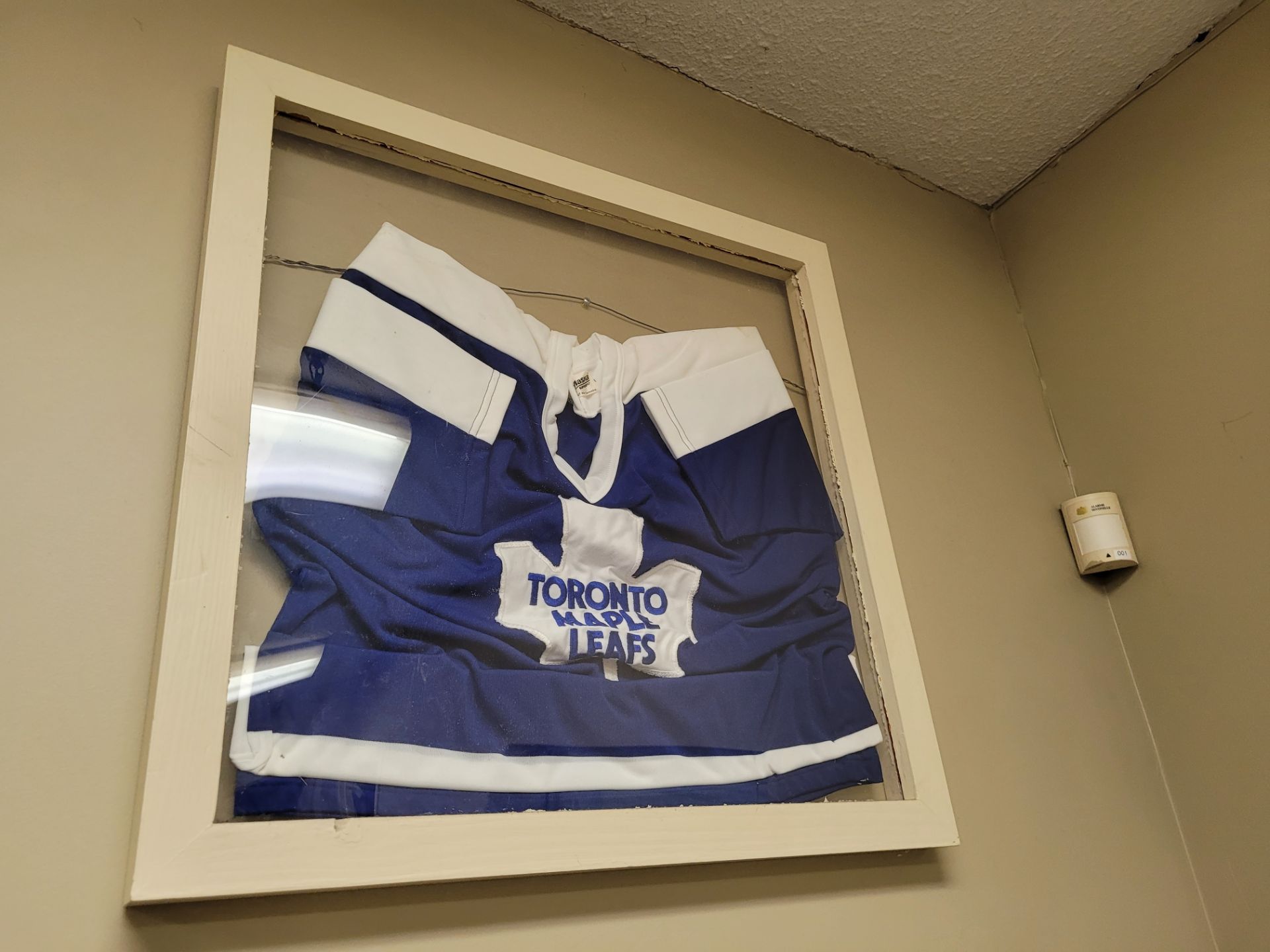 Vintage Toronto Maple Leads Jersey - Framed/Behind Glass - Sports Memorabilia - Image 2 of 2