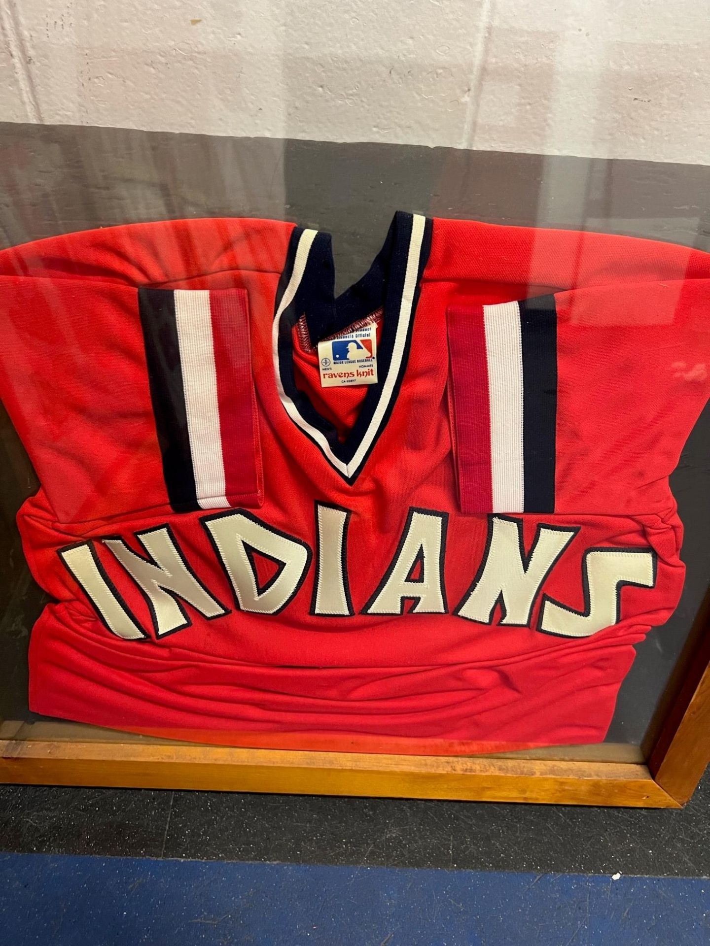 Vintage Cleveland Indians Jersey - Framed/Behind Glass - Sports Memorabilia - Image 2 of 2