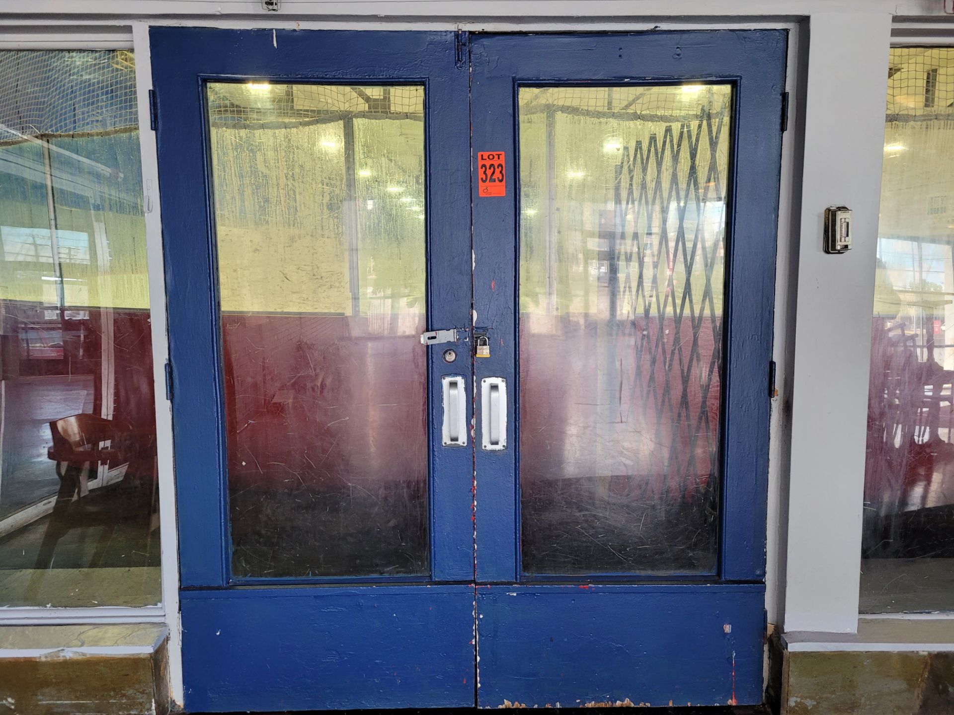 Interior Double Doors with plexiglass panes and handles