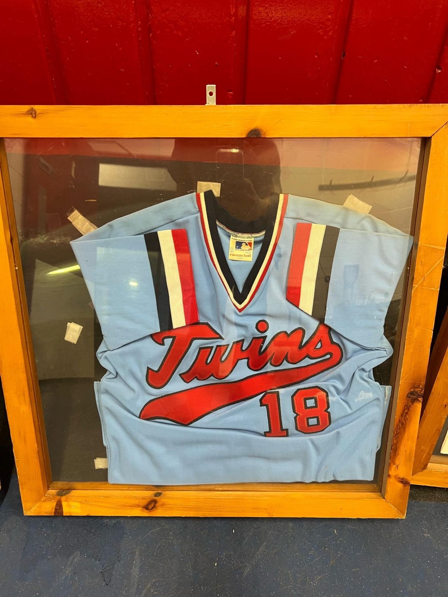 Vintage Minnesota Twins Jersey - Framed/Behind Glass - Sports Memorabilia - Image 2 of 2