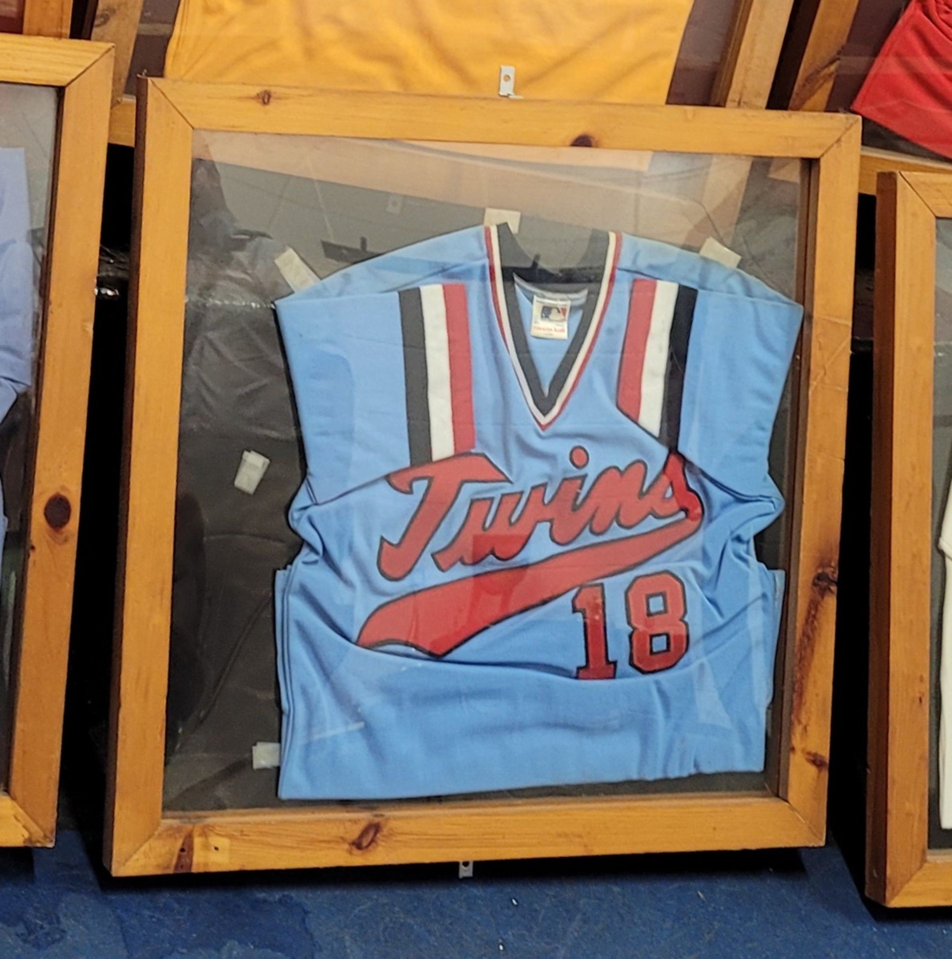 Vintage Minnesota Twins Jersey - Framed/Behind Glass - Sports Memorabilia